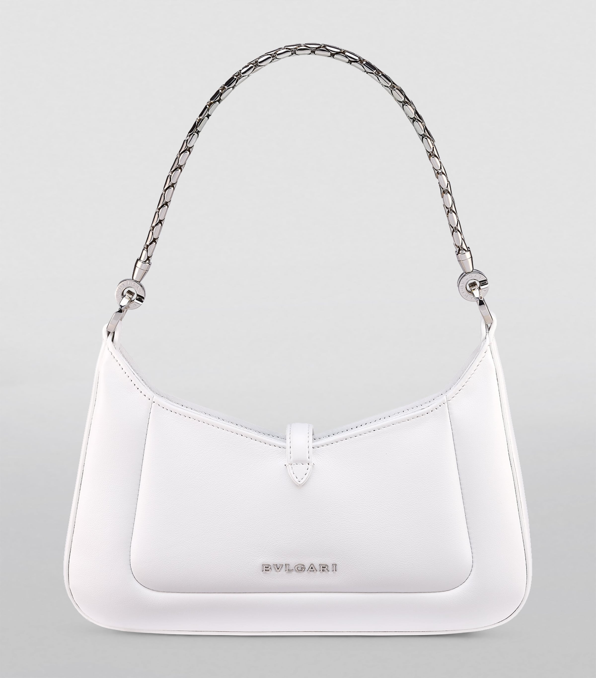 Bvlgari Leather Serpenti Baia Shoulder Bag White Image 2