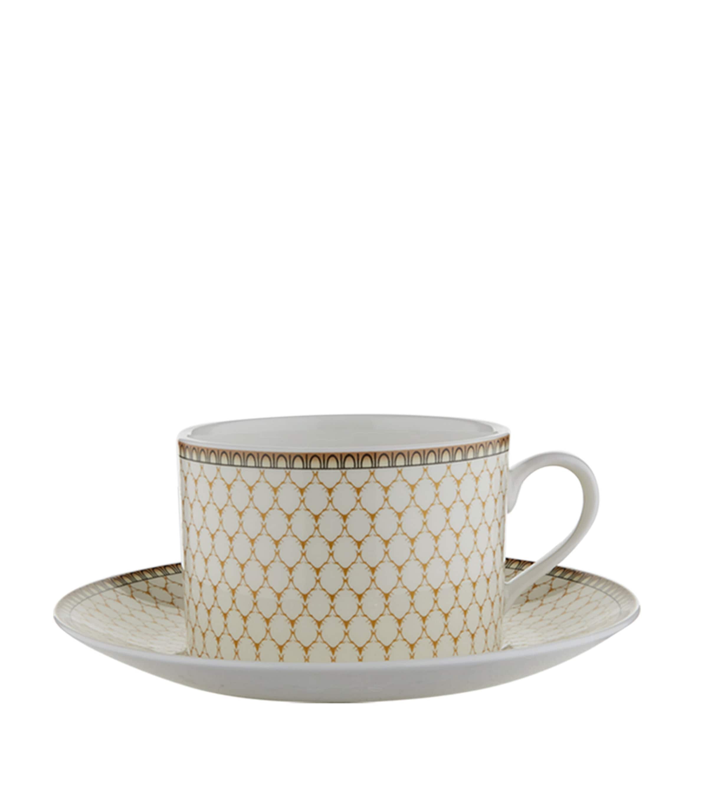 Antler Trellis Teacup And Saucer IVORY Image 2