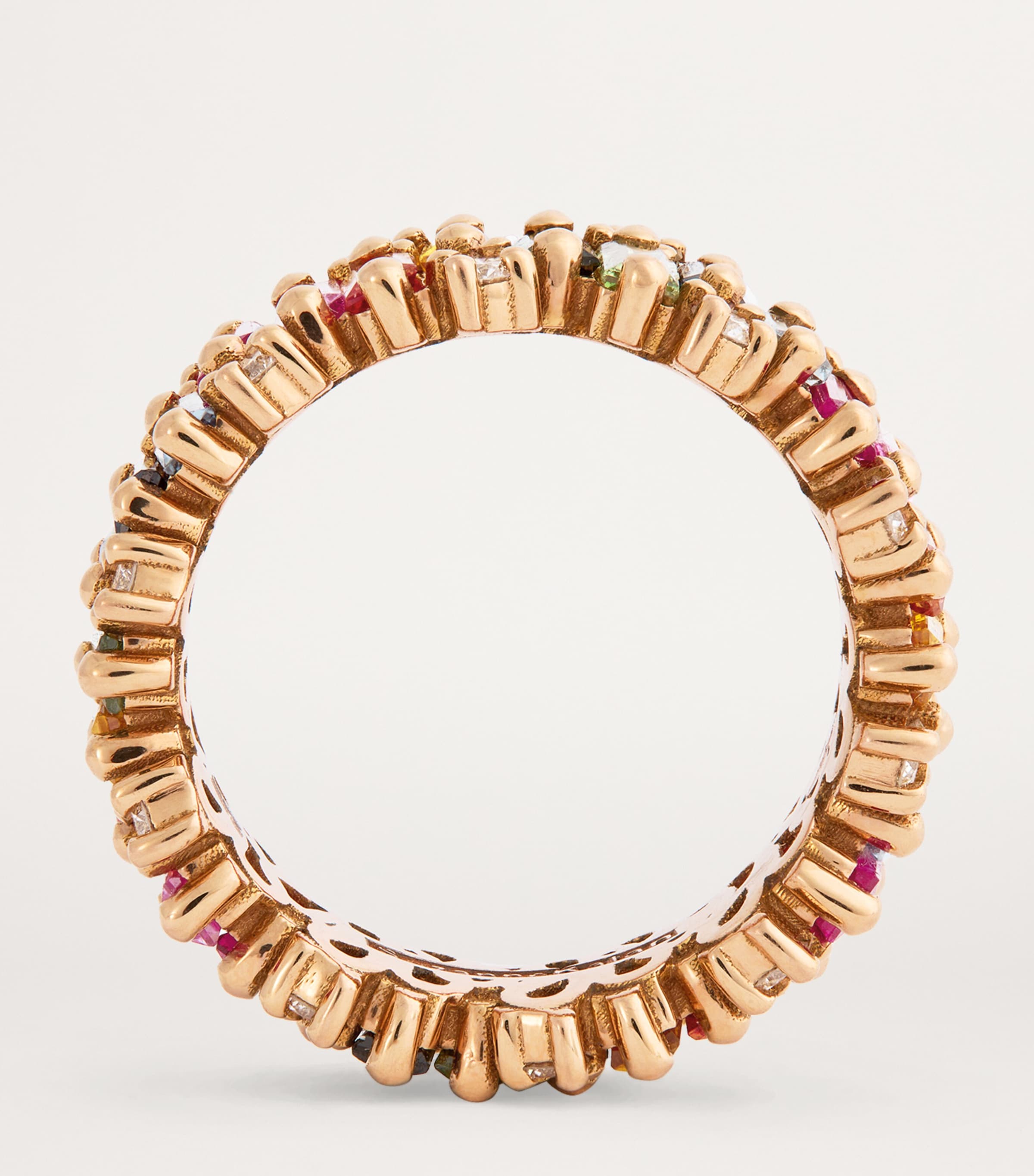 Rose Gold, Diamond and Sapphire Audrey Fireworks Ring (Size 6) 18K RG/RS Image 3