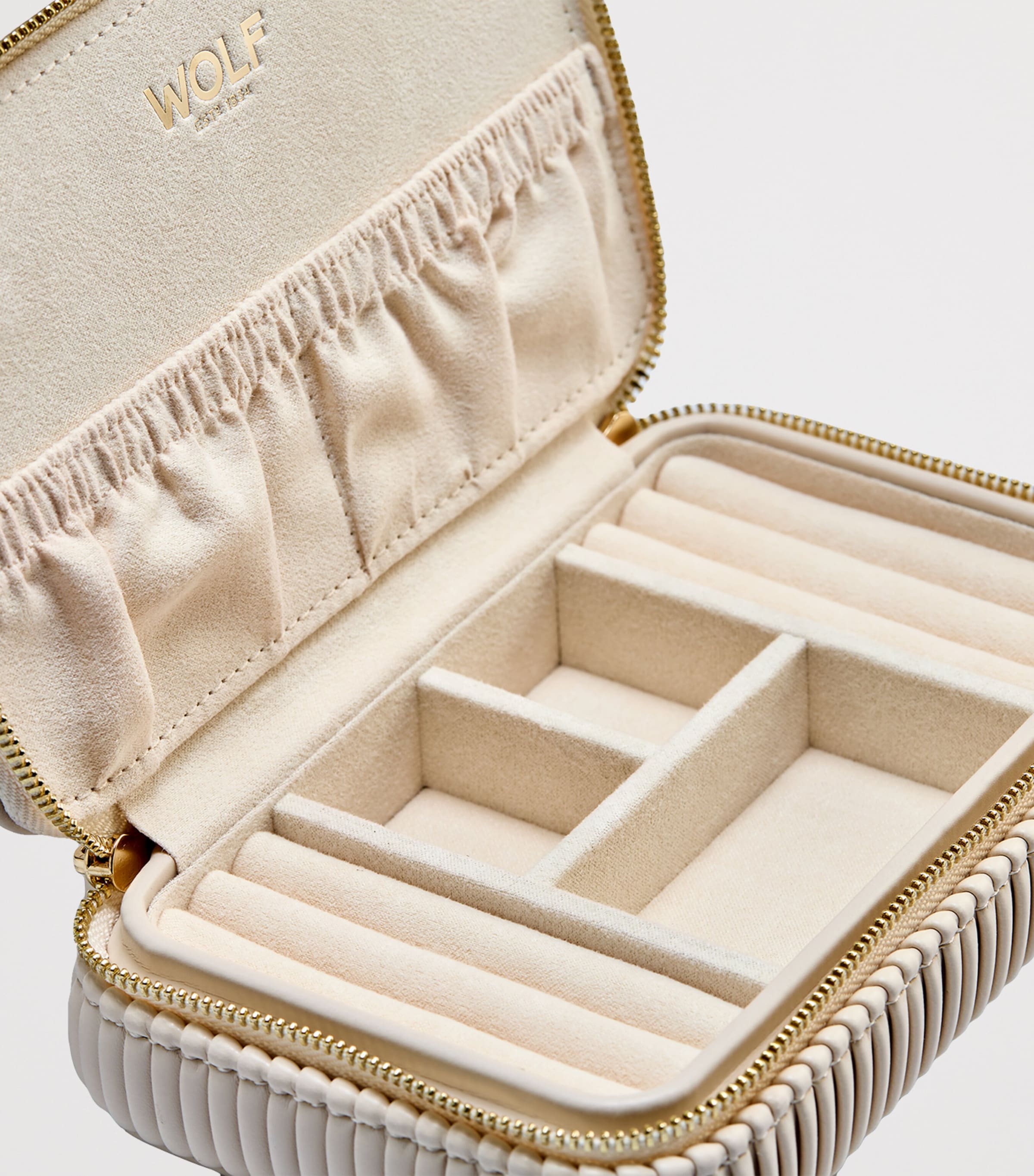 Bella Jewellery Zip Case BONE Image 4