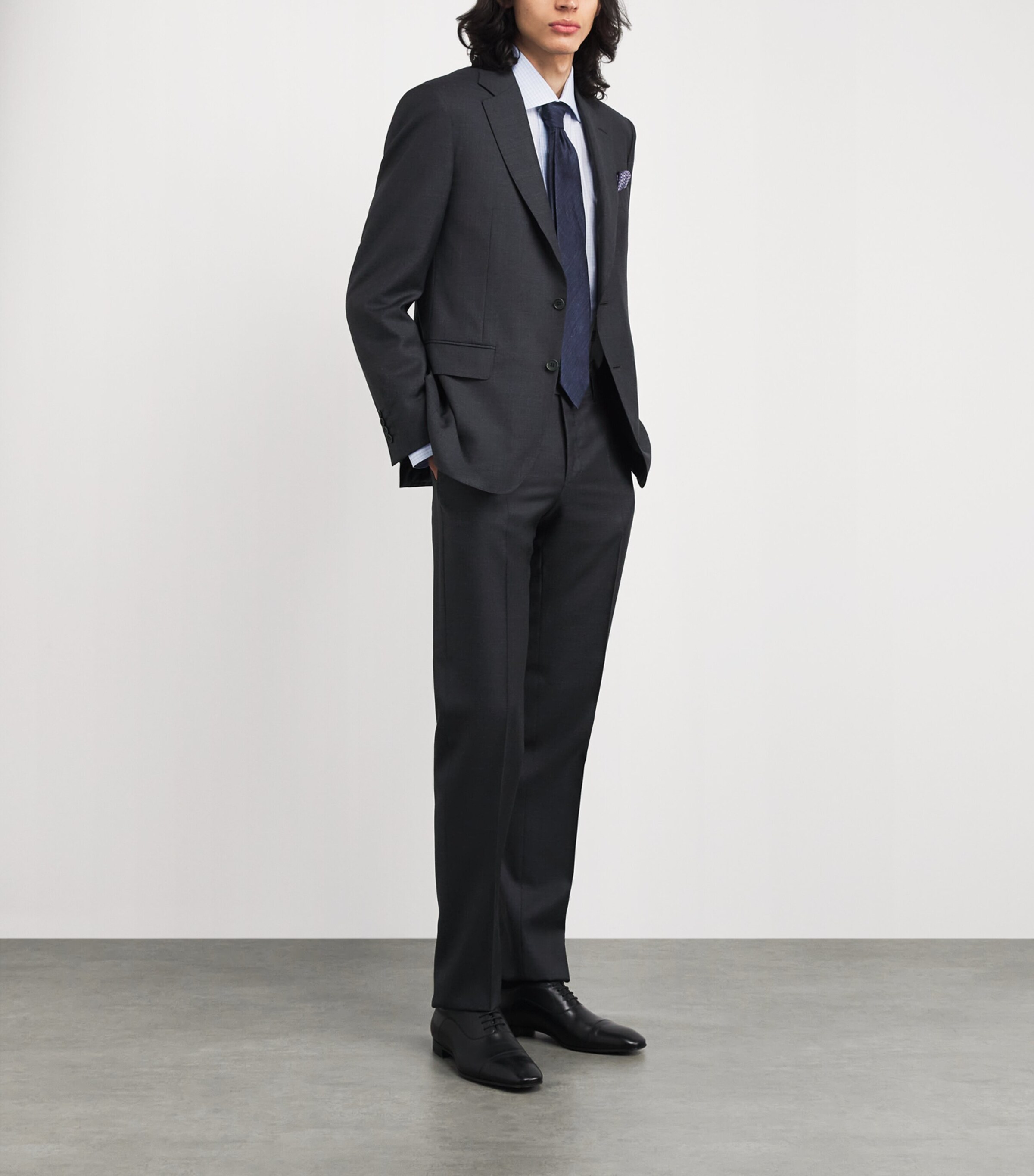 Brioni Mens Cotton Check Shirt Image 2