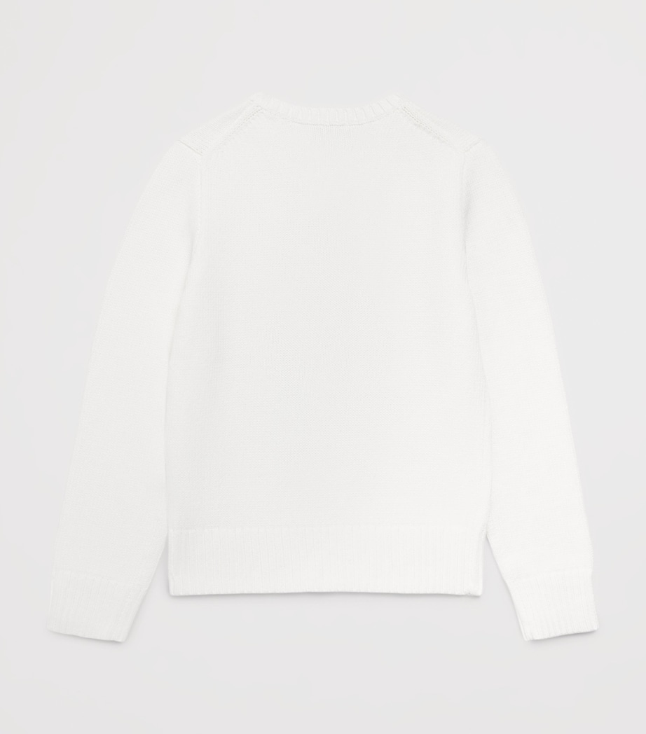 Ralph Lauren Kids Polo Bear Sweater (8-14 Years) White Image 2