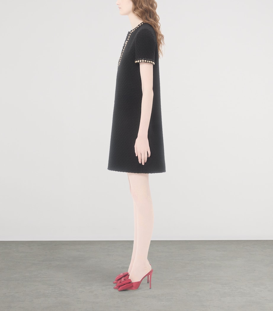 Virgin Wool-Blend Mini Dress NUD Image 3