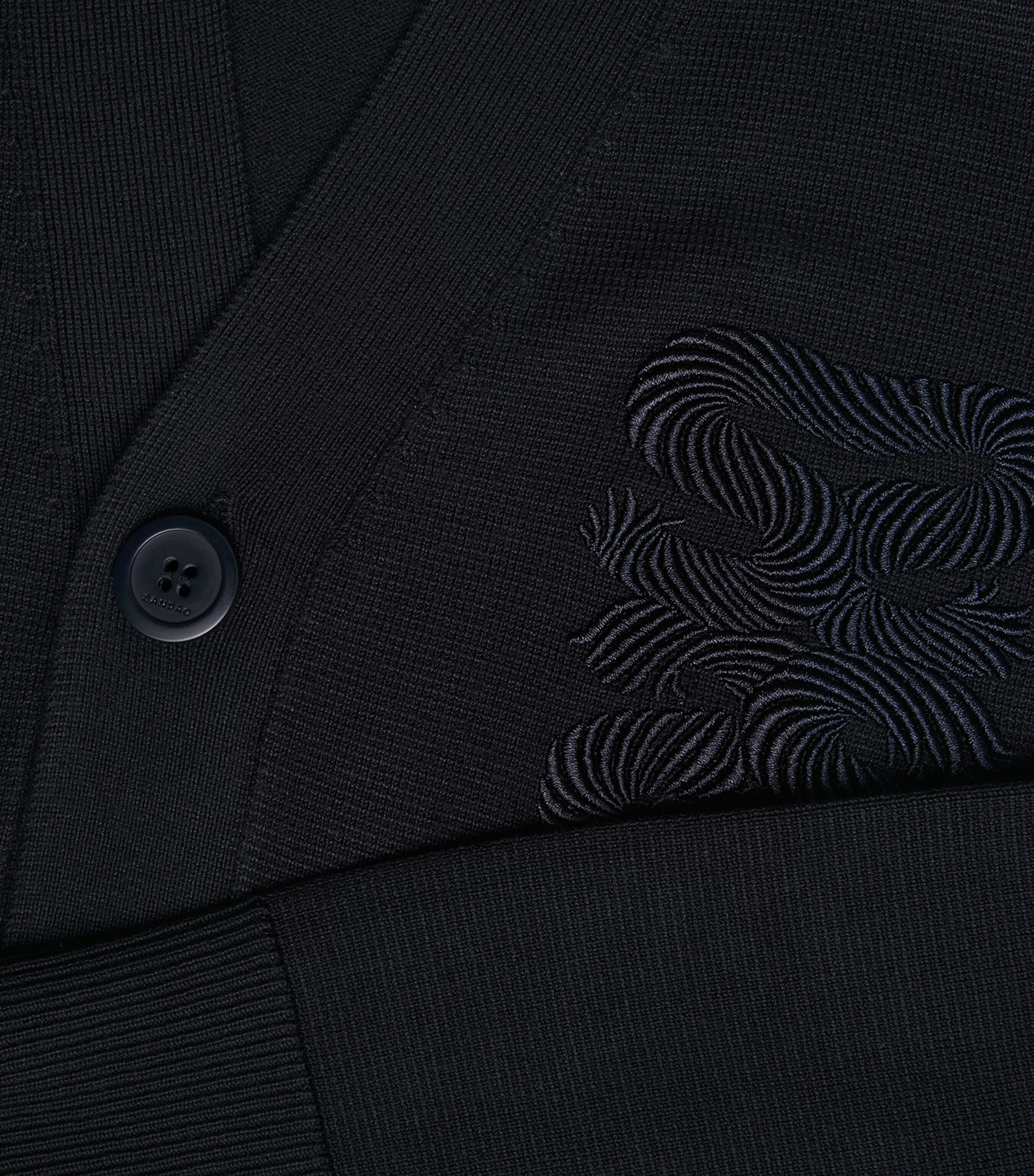 Monogram V-Neck Cardigan NAVY BLUE Image 5