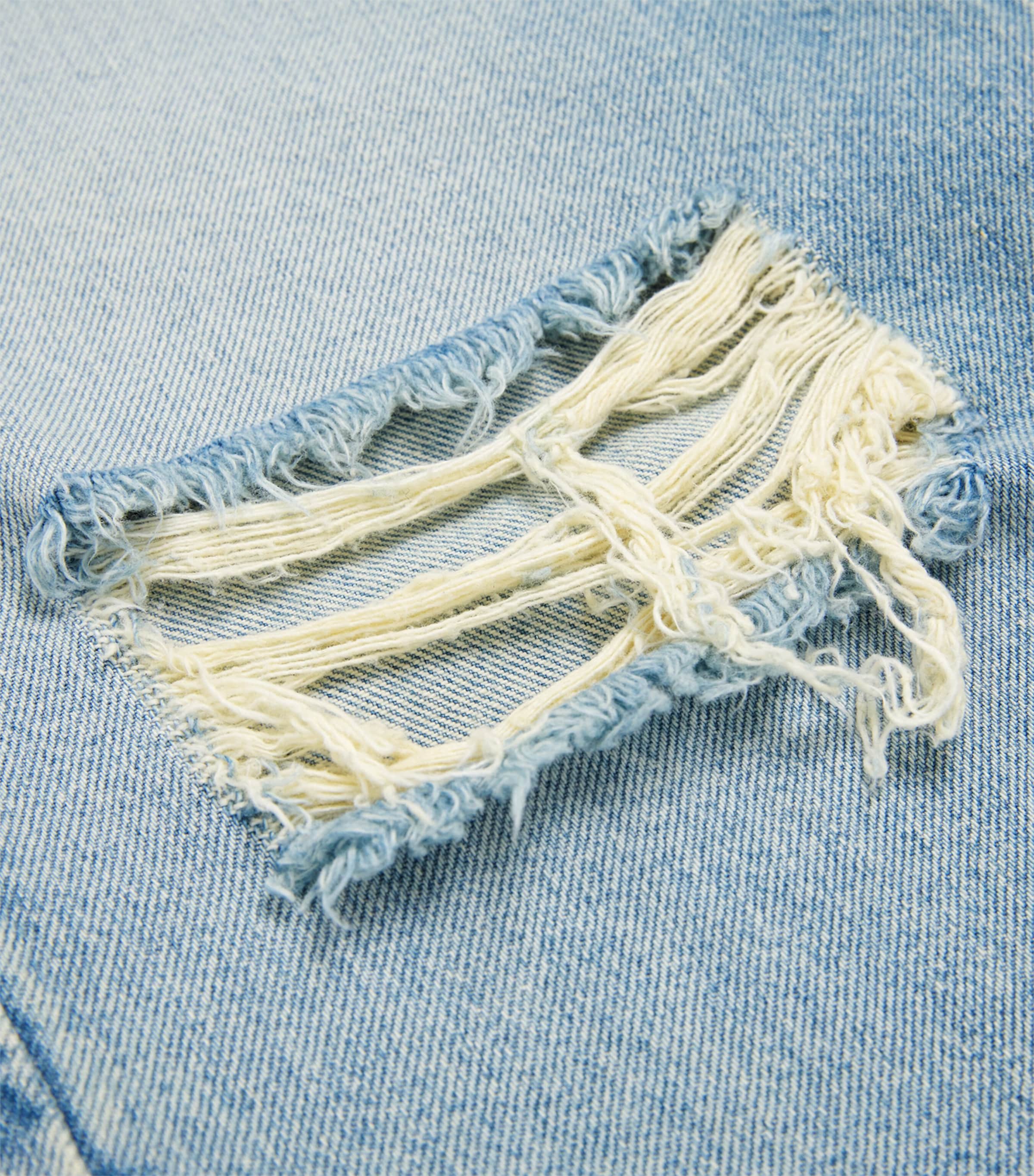 Ripped Straight Jeans INDIGO WASH Image 5