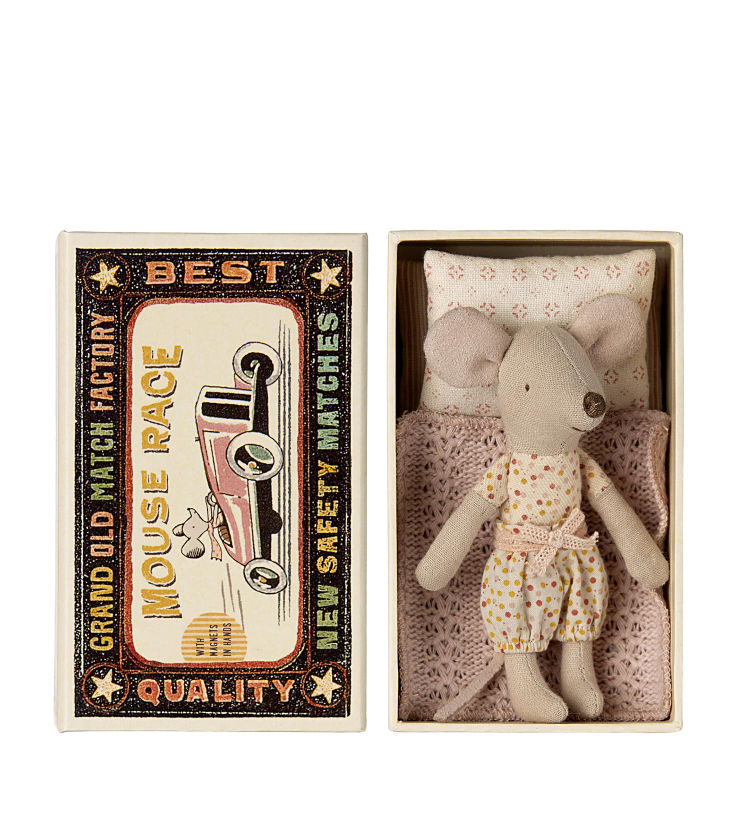 Maileg Little Sister Mouse in Matchbox (11cm) Image 1
