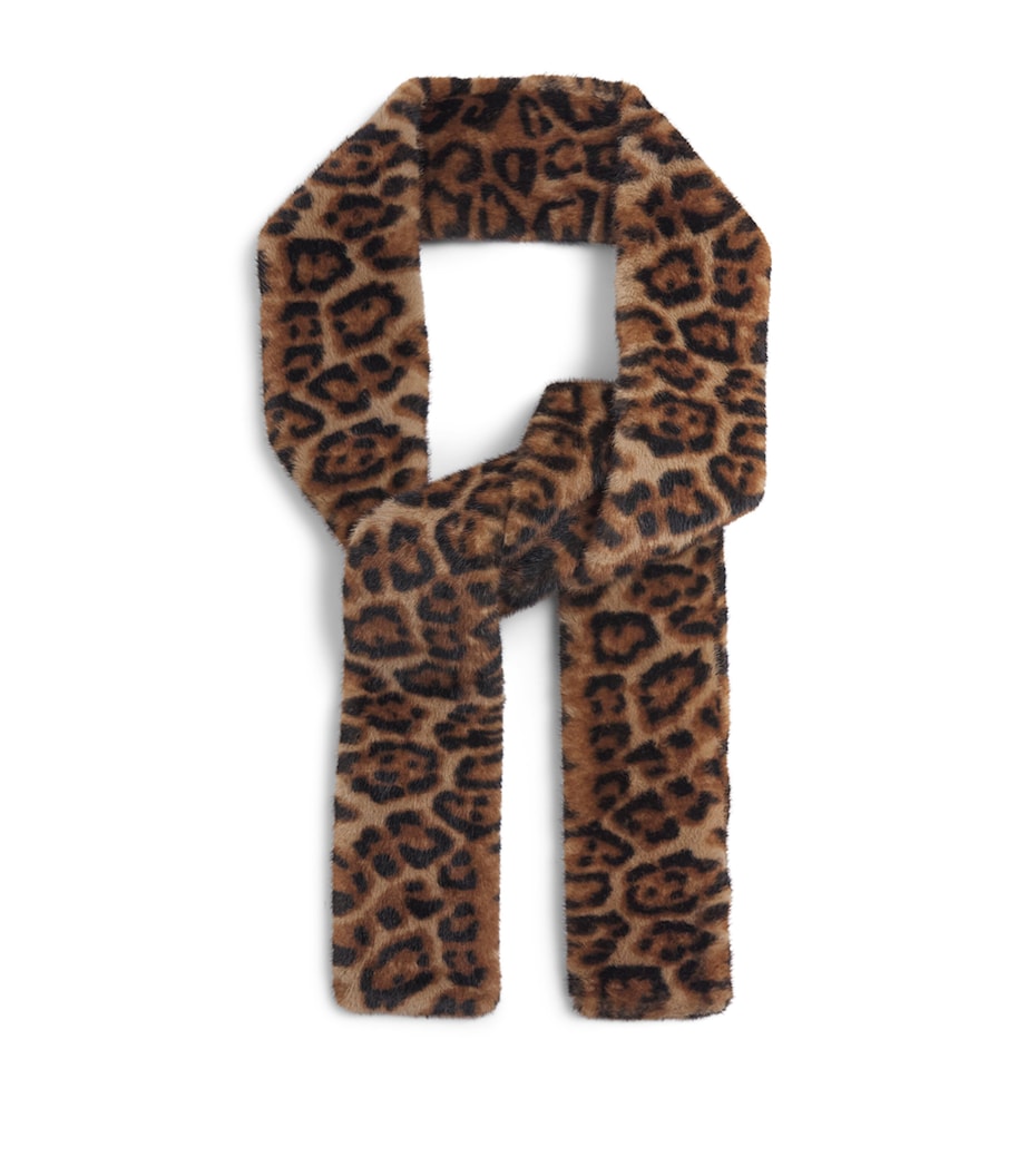 Source Unknown Faux Fur Inko Scarf Brown Image 1