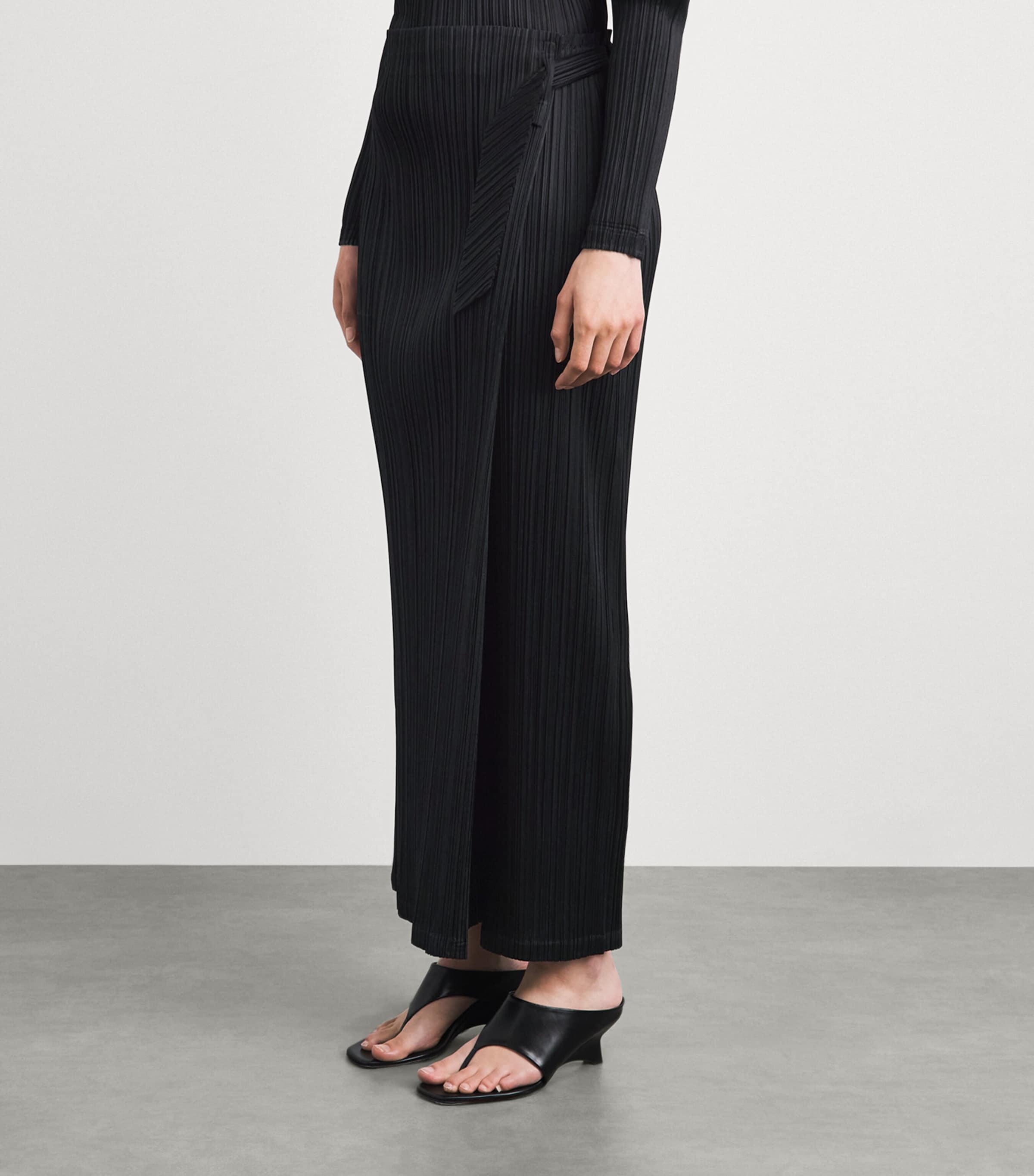 Pleats Please Issey Miyake Womens Façade Trousers Black Image 4