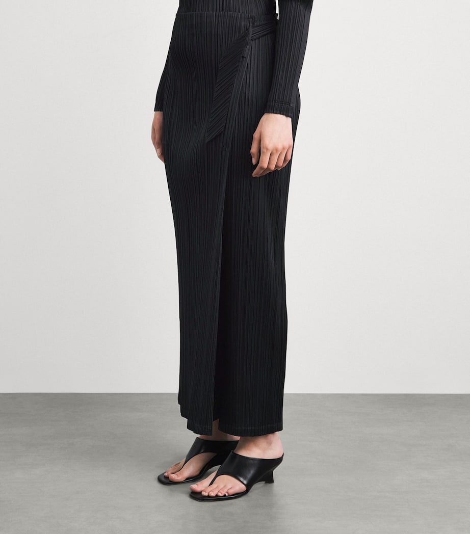 Pleats Please Issey Miyake Womens Façade Trousers Black Image 4