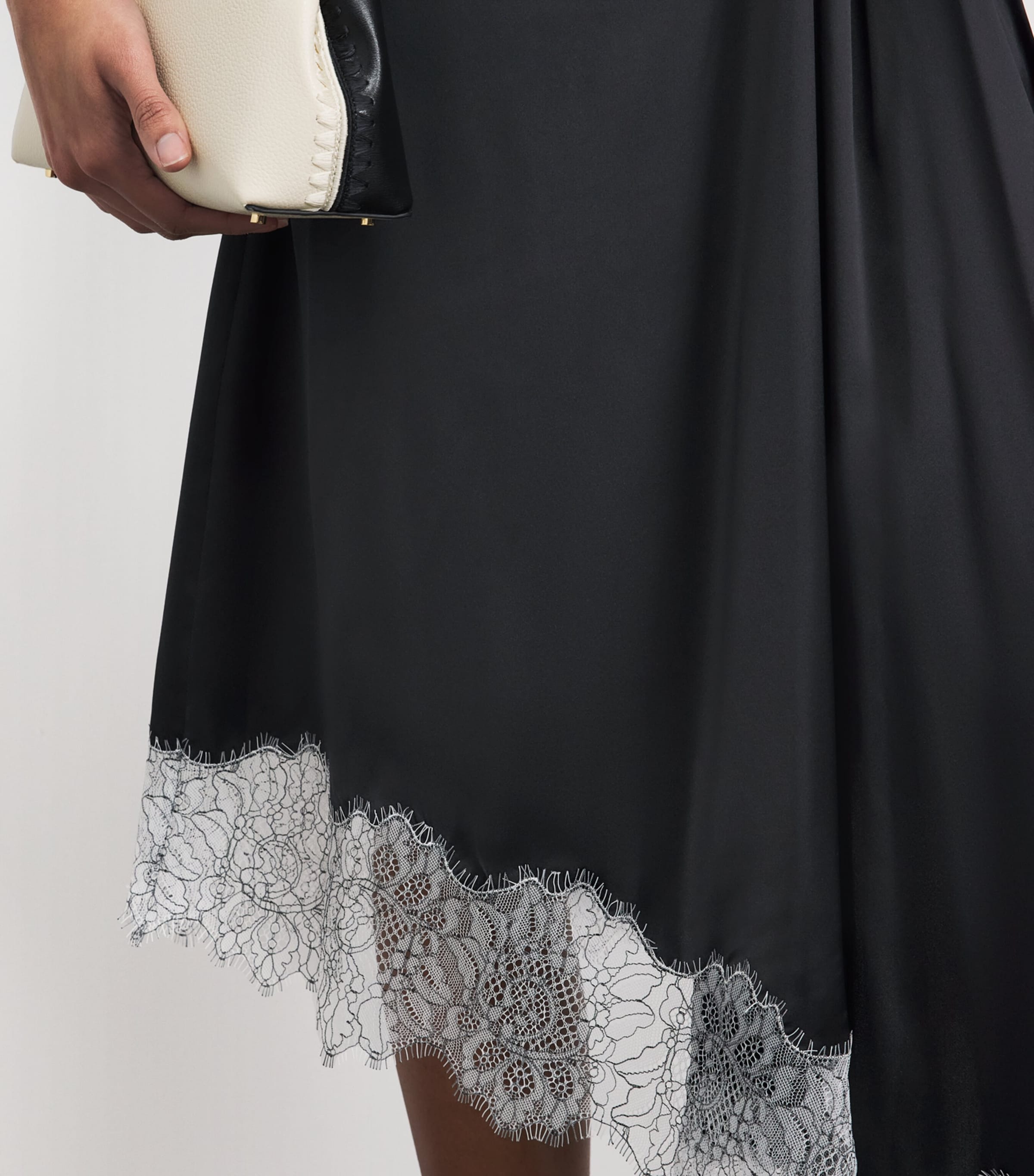 STAUD Womens Silk-Blend Sonoma Midi Dress Blk Black Image 5