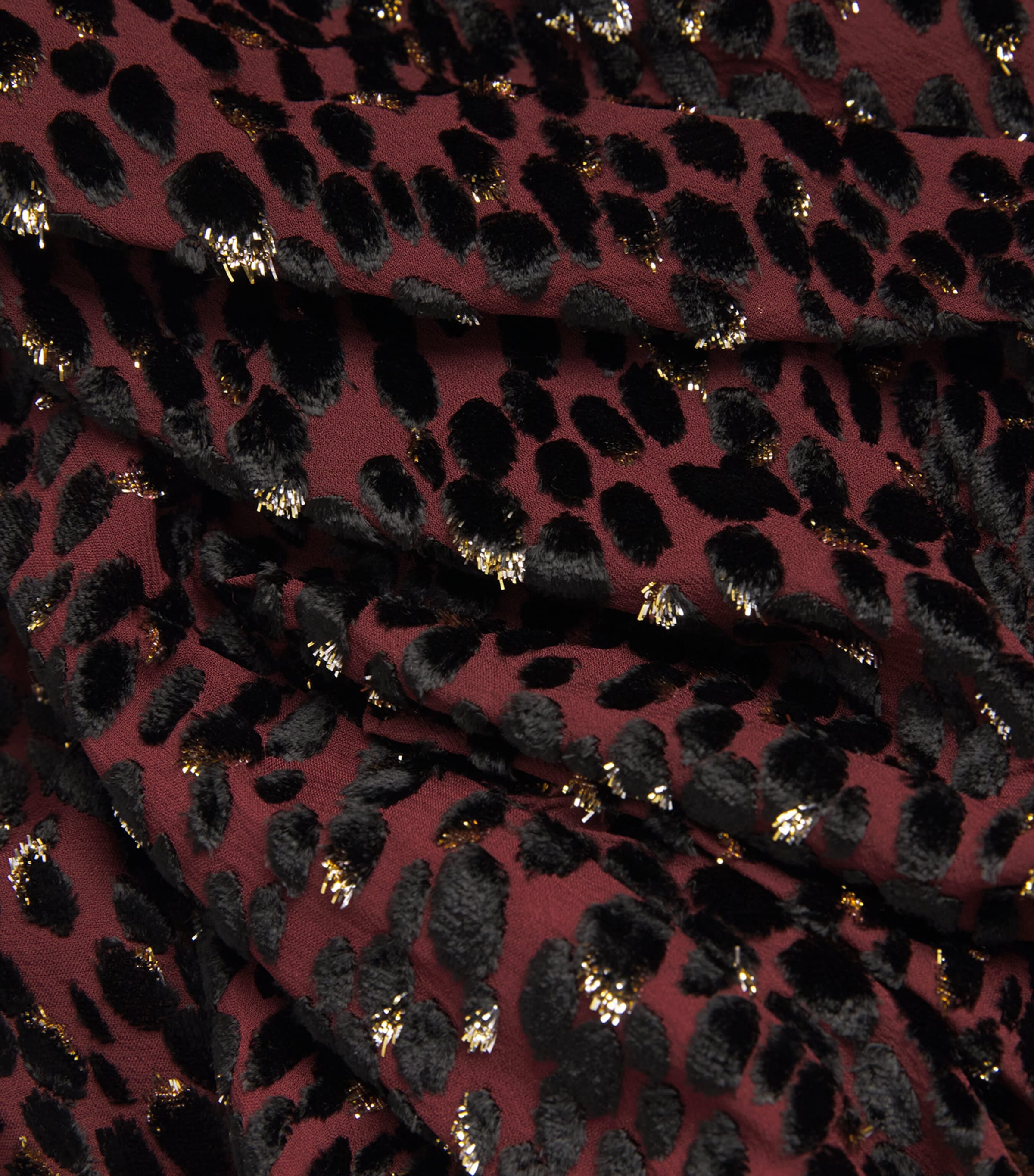 Draped Ashby Maxi Dress OXBLOOD MULTI Image 5