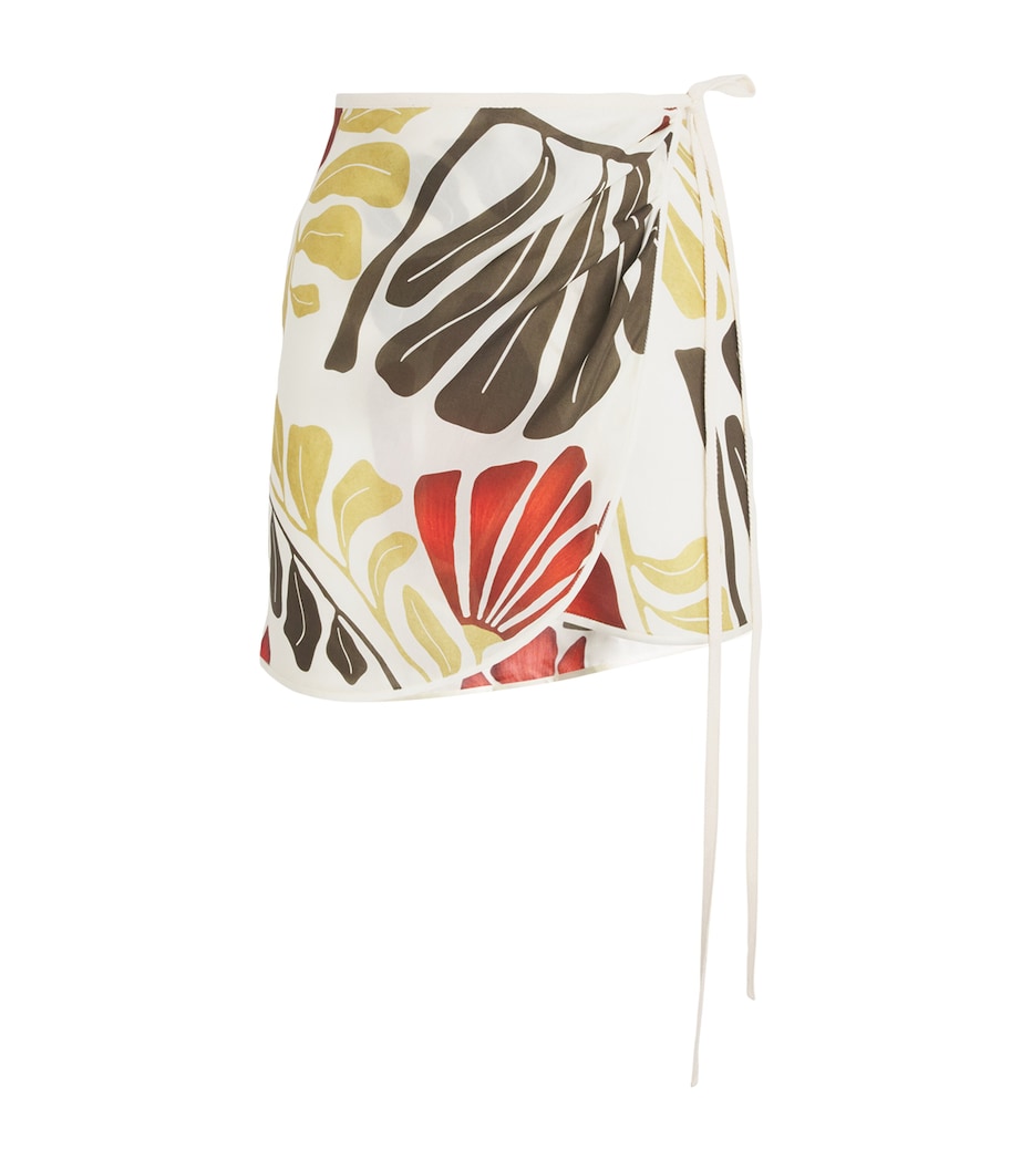 Floral Print Julietta Mini Sarong FIORELLO ROSSO Image 1