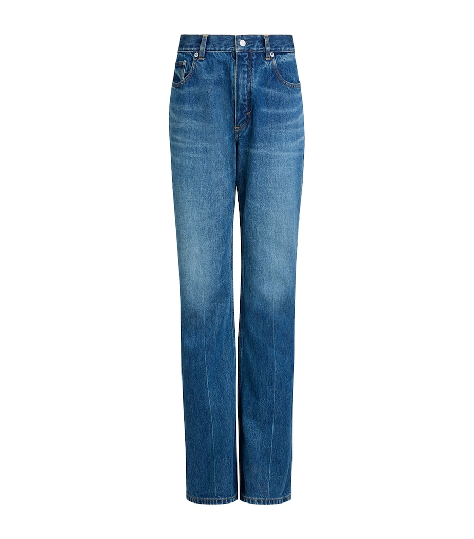 Alaïa Womens Skinny Bootcut Jeans Blue Stone Image 1