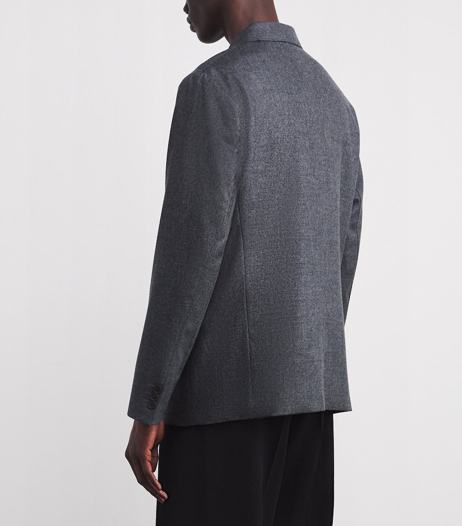 Virgin Wool Single-Breasted Blazer O8019 Image 4