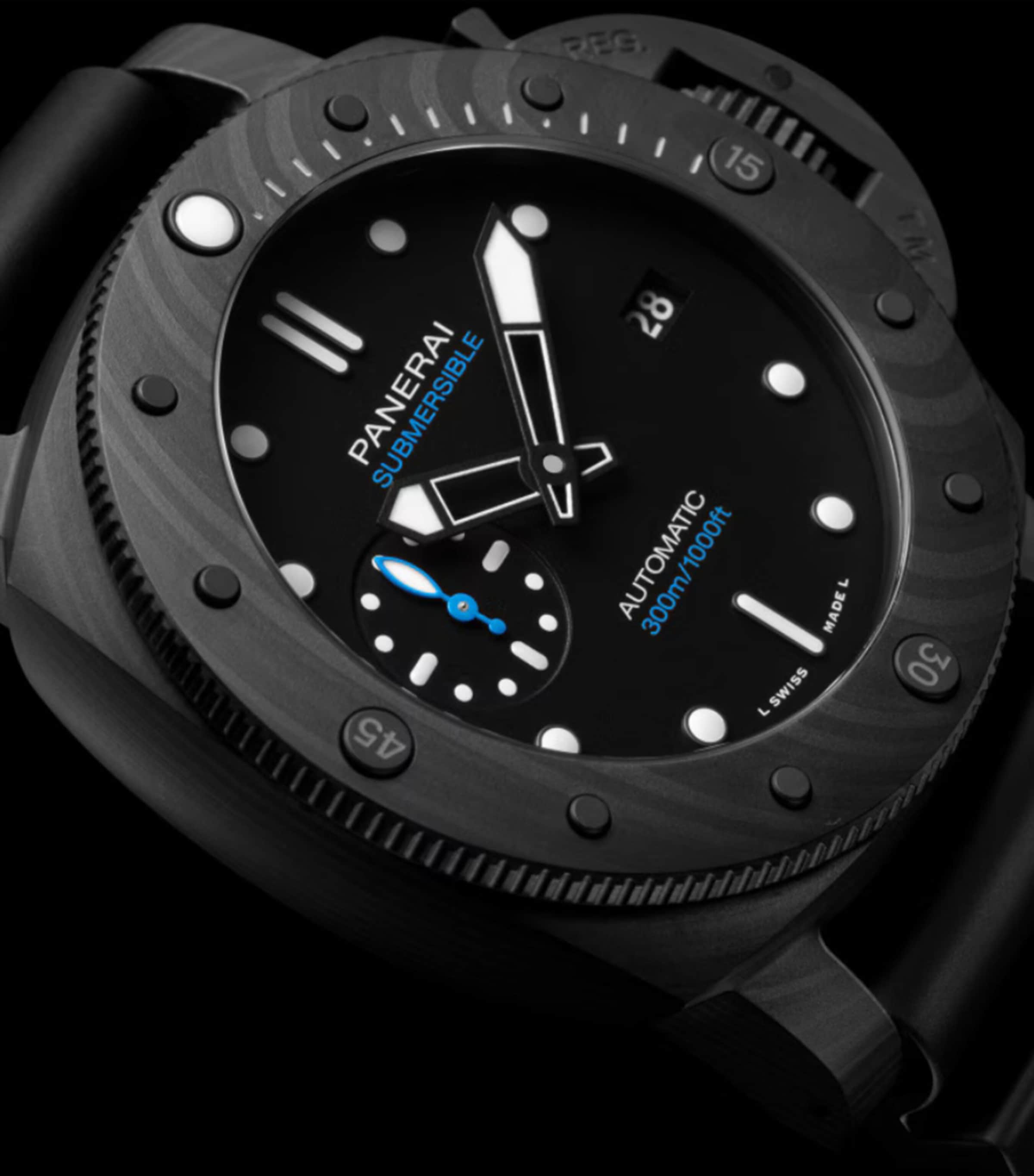 Panerai Carbotech Submersible Watch 42mm Black Image 3
