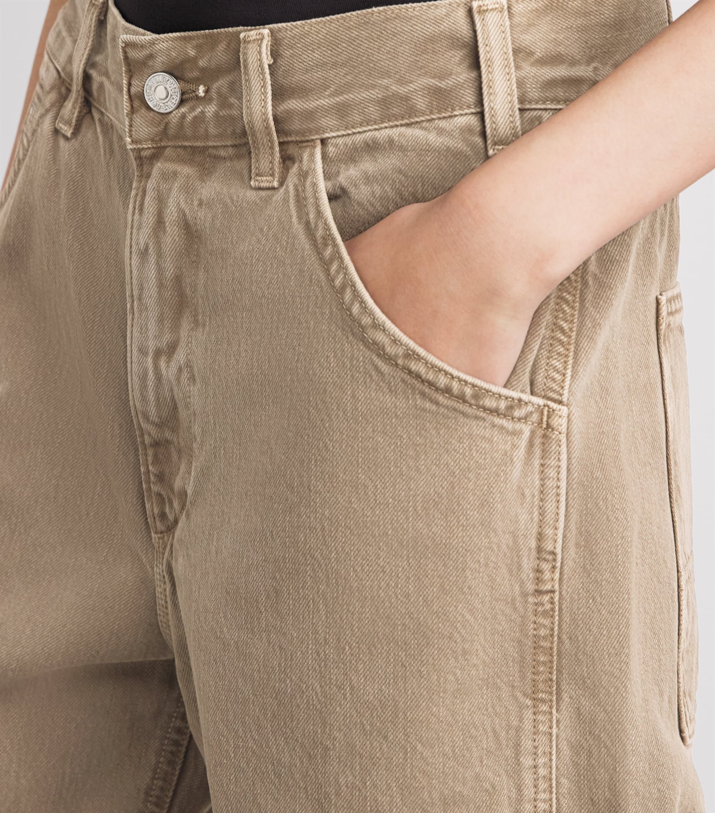 Citizens of Humanity Womens Miro Deck Relaxed Jeans Cocoa (grey Brown) Image 3