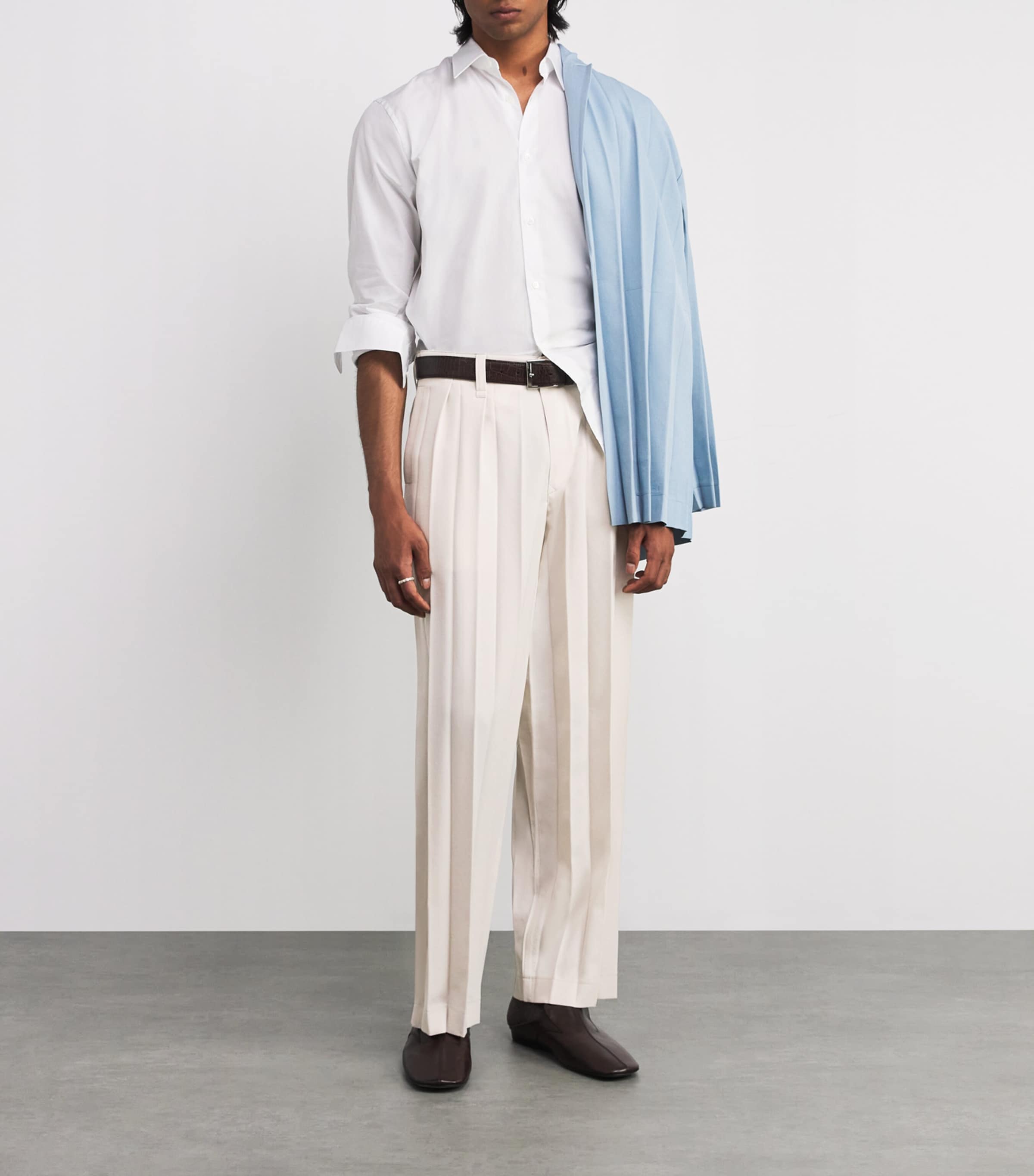Homme Plissé Issey Miyake ストレートパンツ Homme Plisse Issey Miyake TAILORED PLEATS 1 Blue Grey