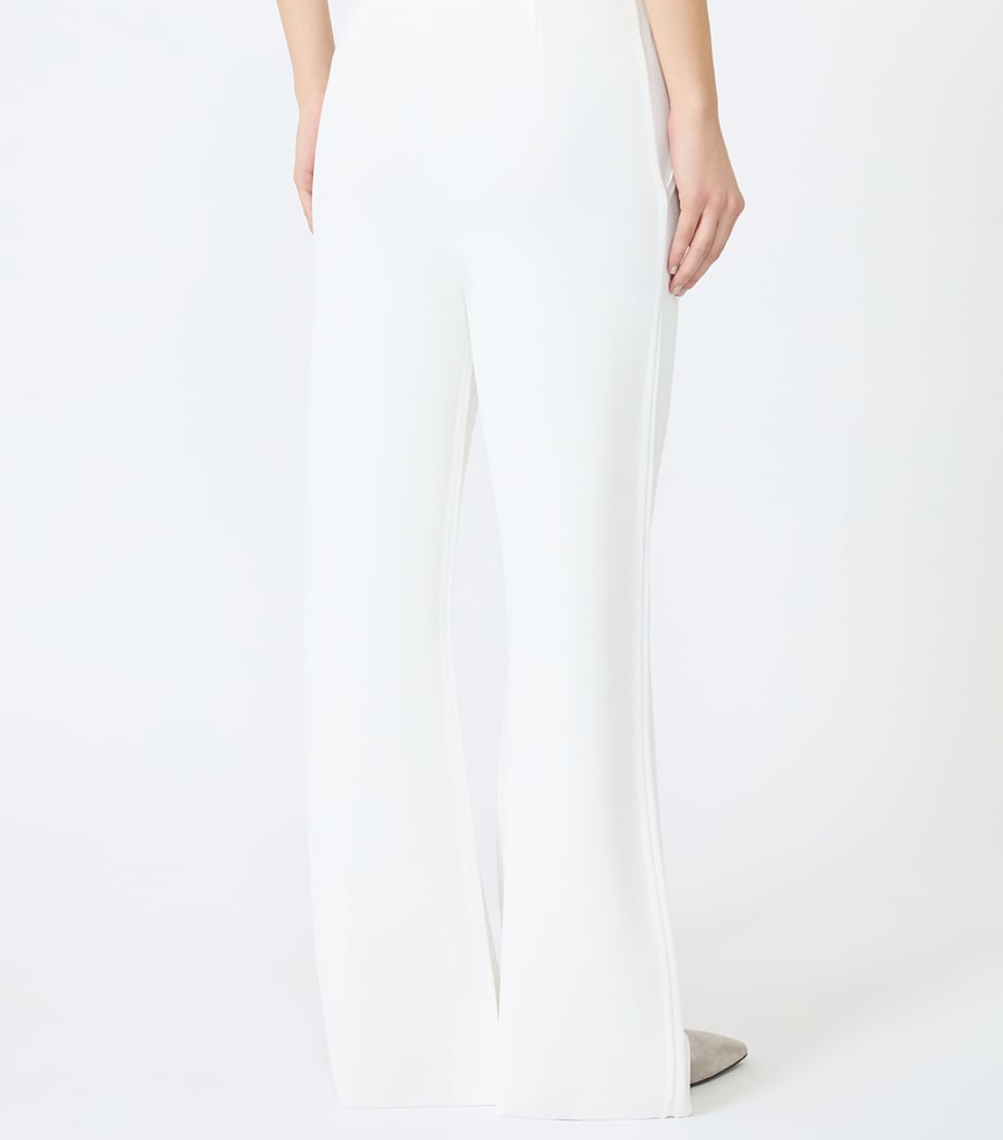 Max Mara Womens Wide-Leg High-Waist Trousers White Image 4