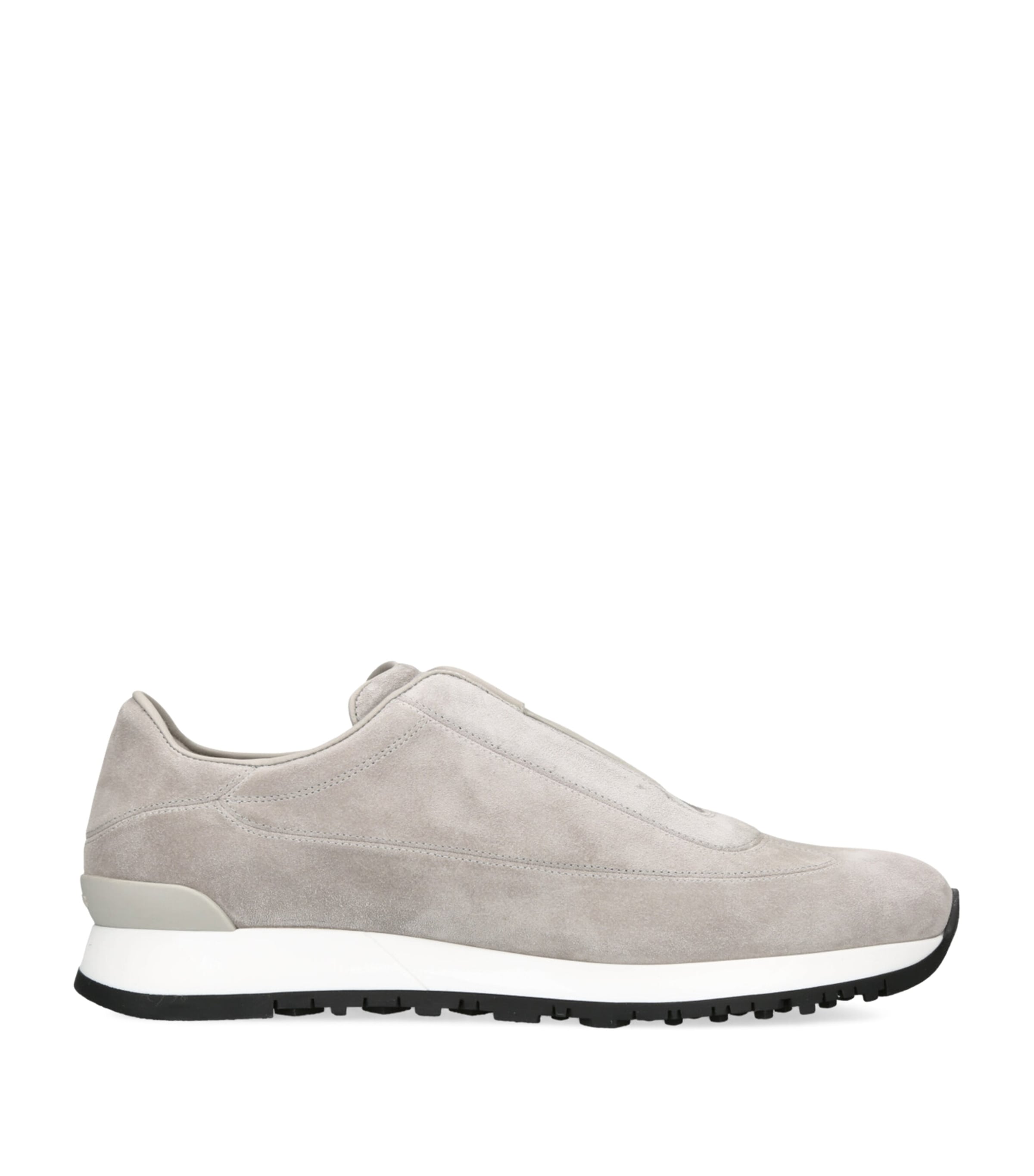 Shop John Lobb Suede Lift Slip-on Sneakers In Grey