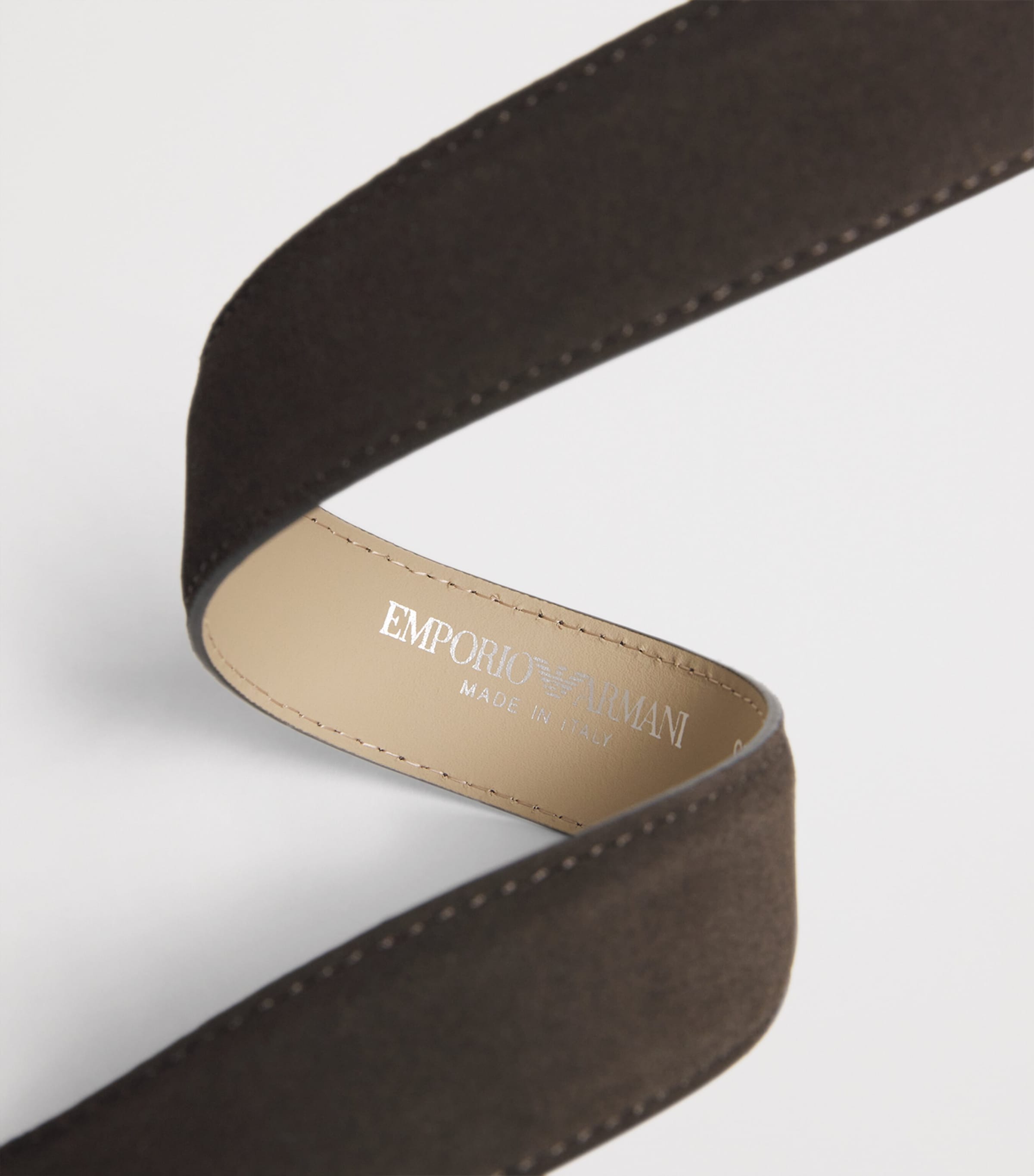 Emporio Armani Mens Leather Buckle Belt Image 4