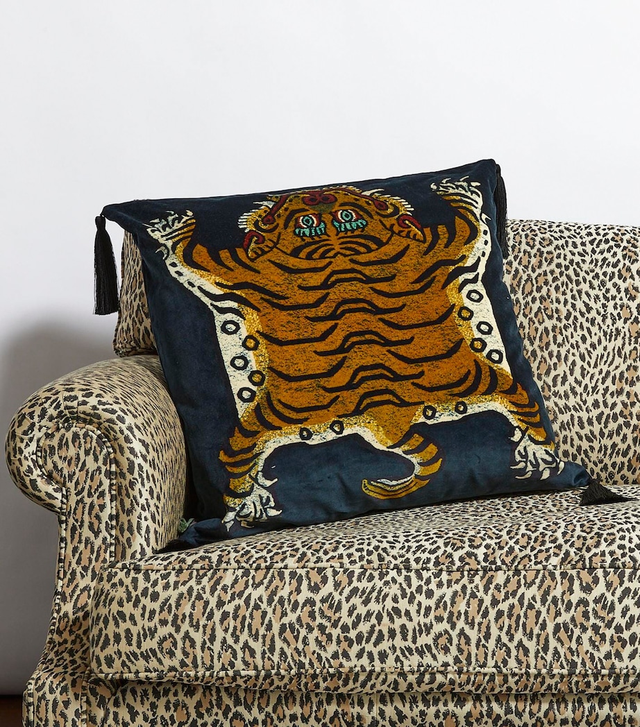 Large Velvet Saber Cushion (60cm x 60cm) MIDNIGHT Image 2