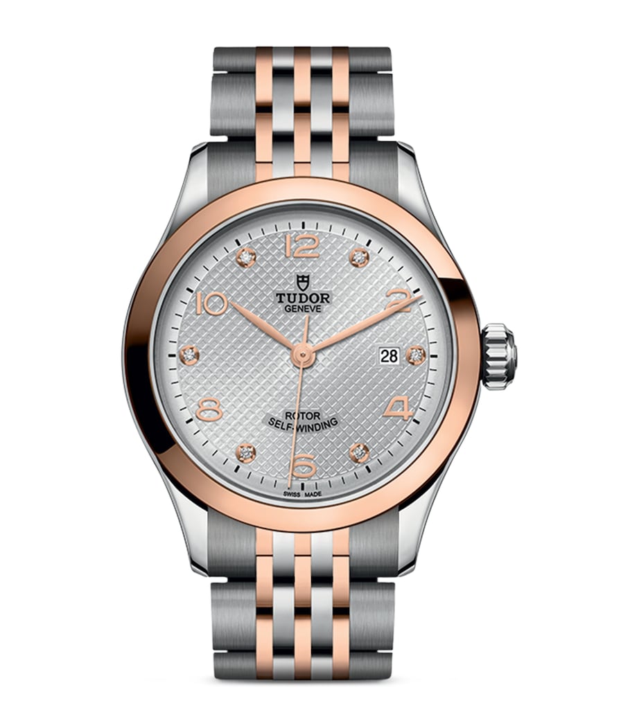 1926 Stainless Steel, Rose Gold and Diamond Watch 28mm SILVER Image 1