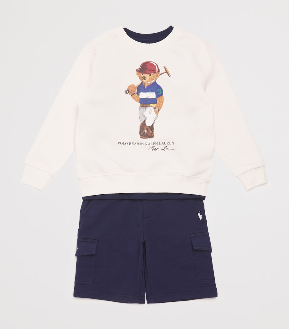 Cotton Polo Bear T-Shirt (2-7 Years) BEARNAVY Image 3