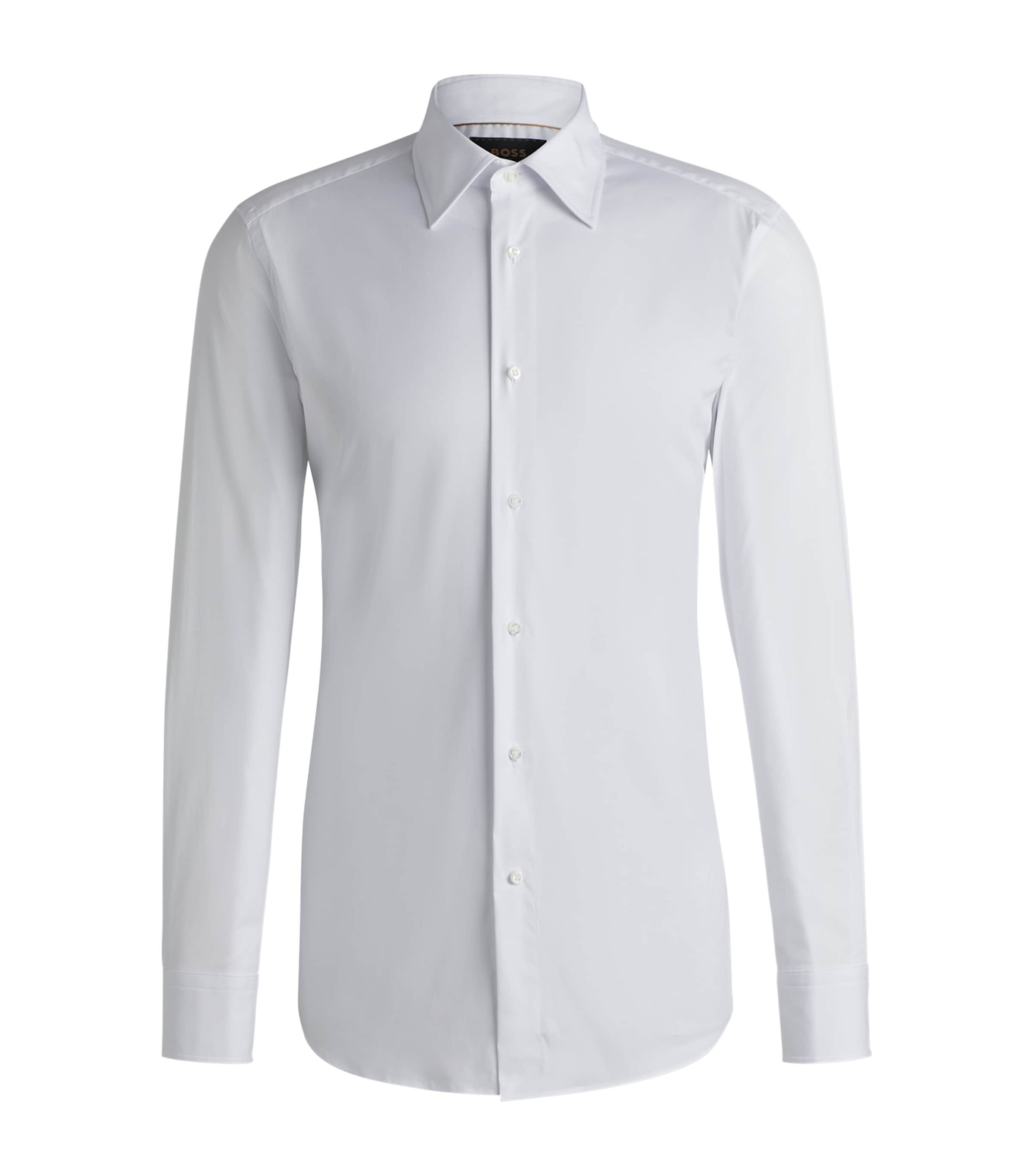 Hugo Boss Stretch-cotton Slim Shirt In White