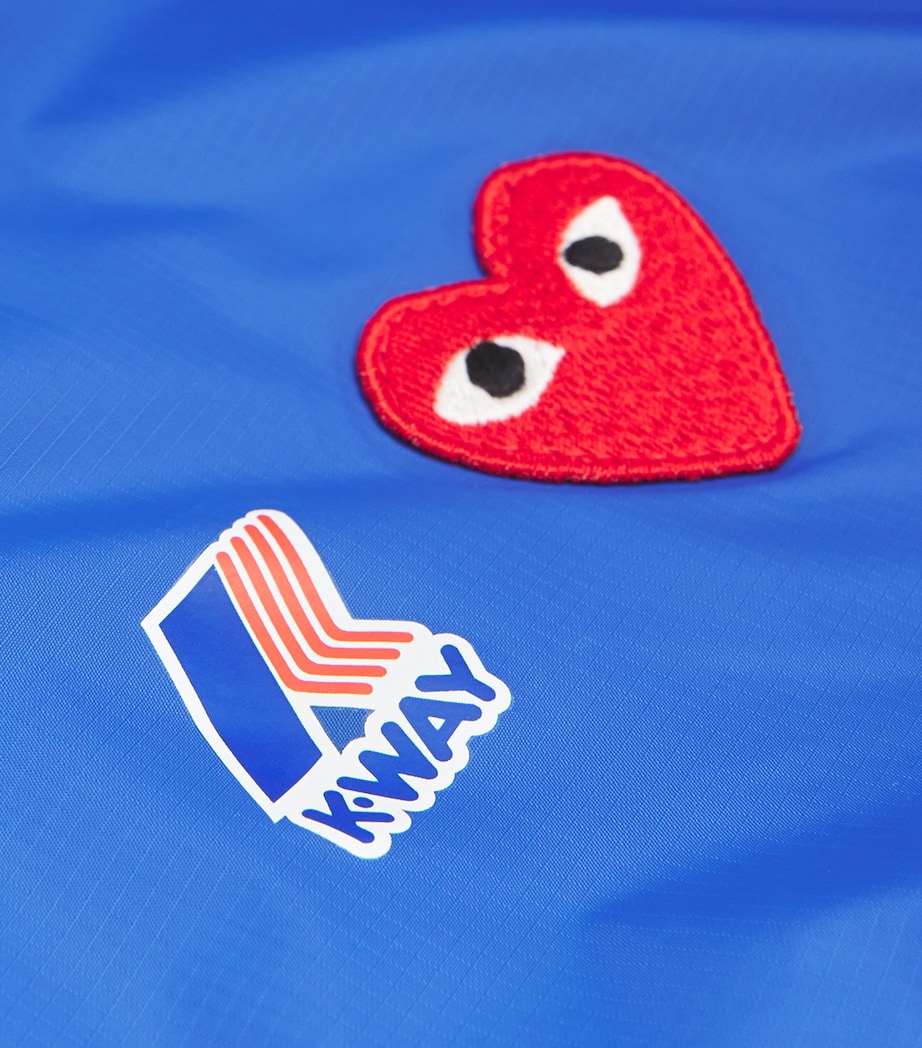 x K-Way Nylon Water-Resistant Half-Zip Jacket BLUE Image 5