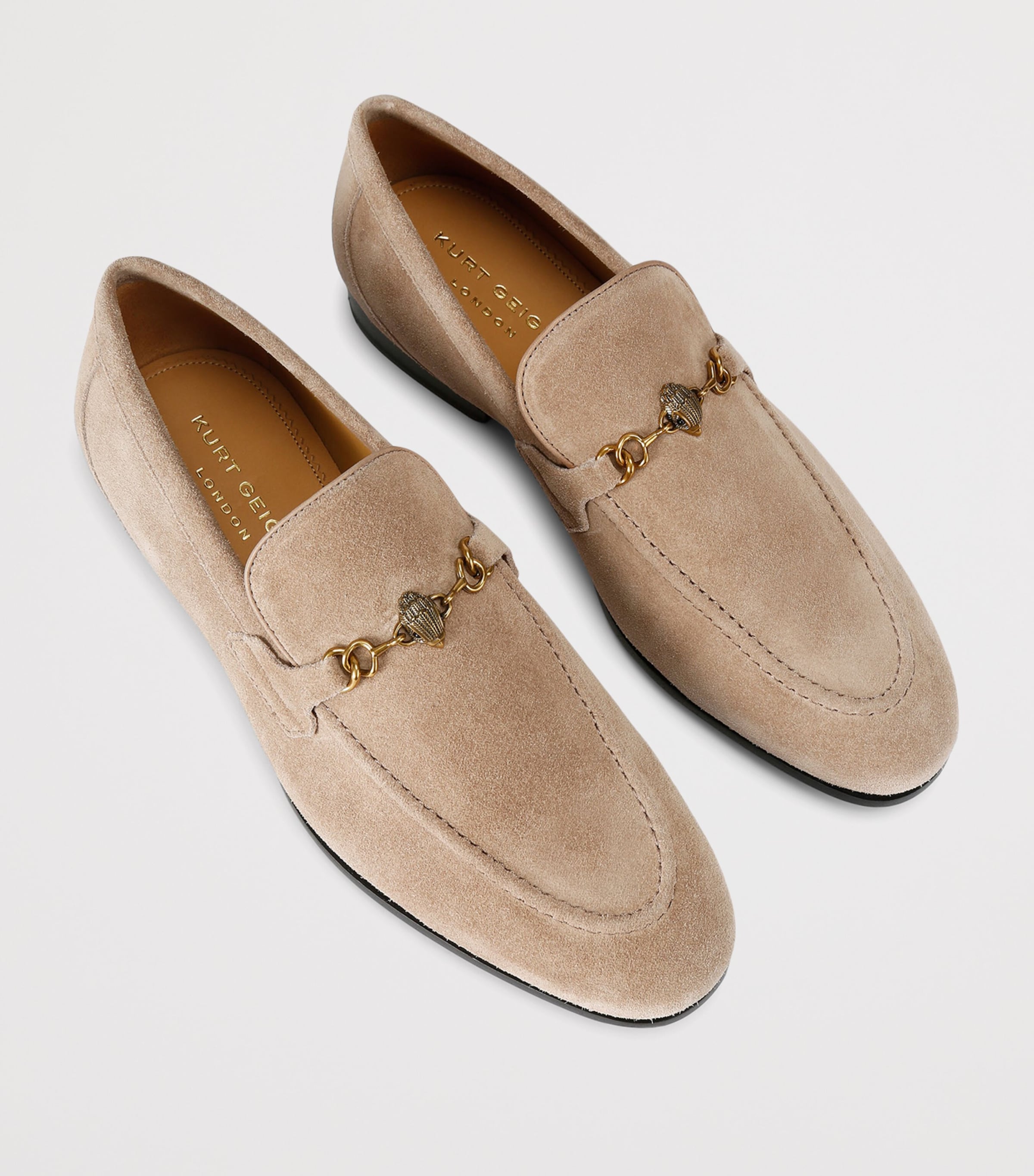 Kurt Geiger London Suede Alton Loafers Taupe Image 4