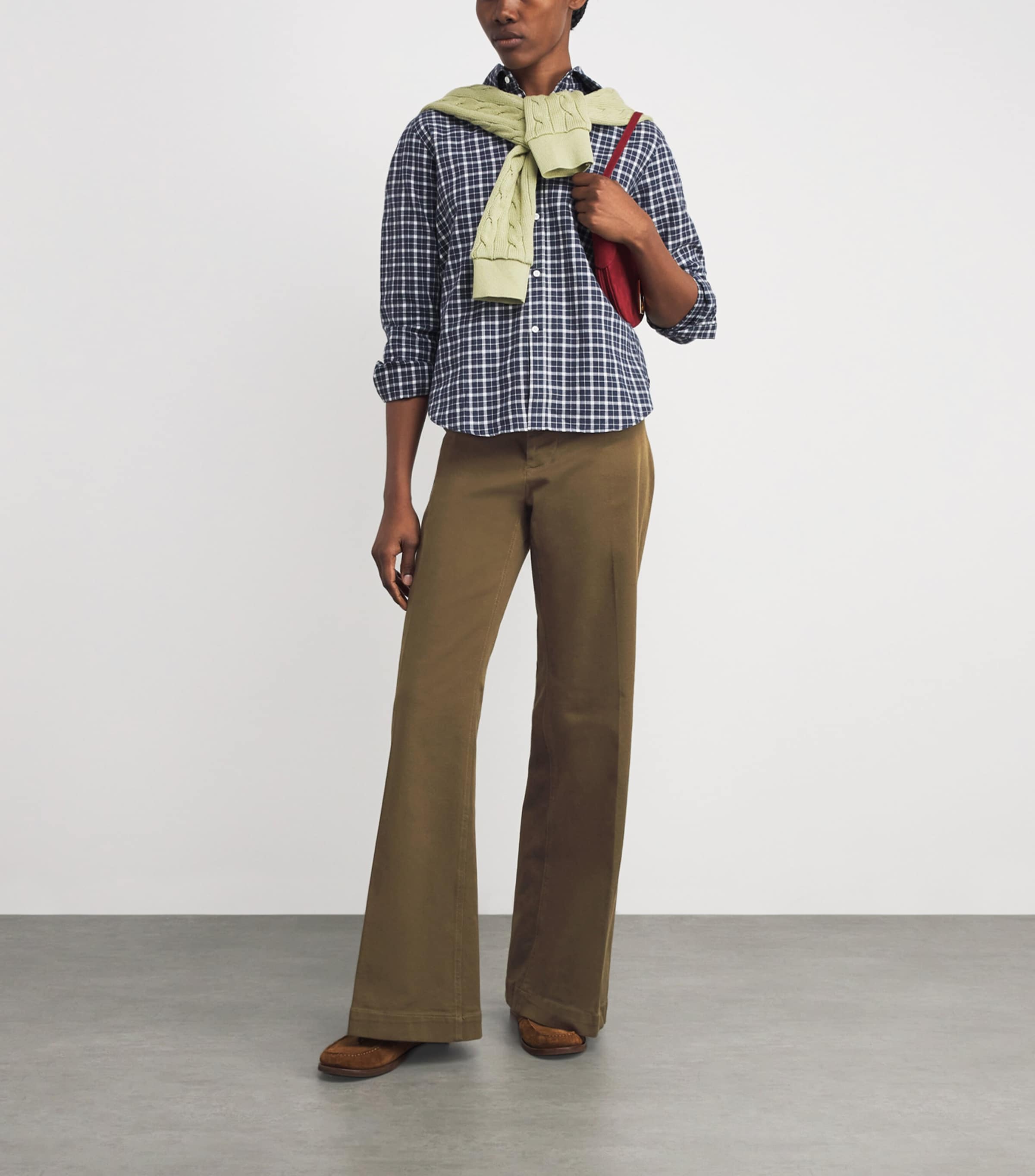 Stretch-Cotton Beaton Trousers OLIVE Image 2