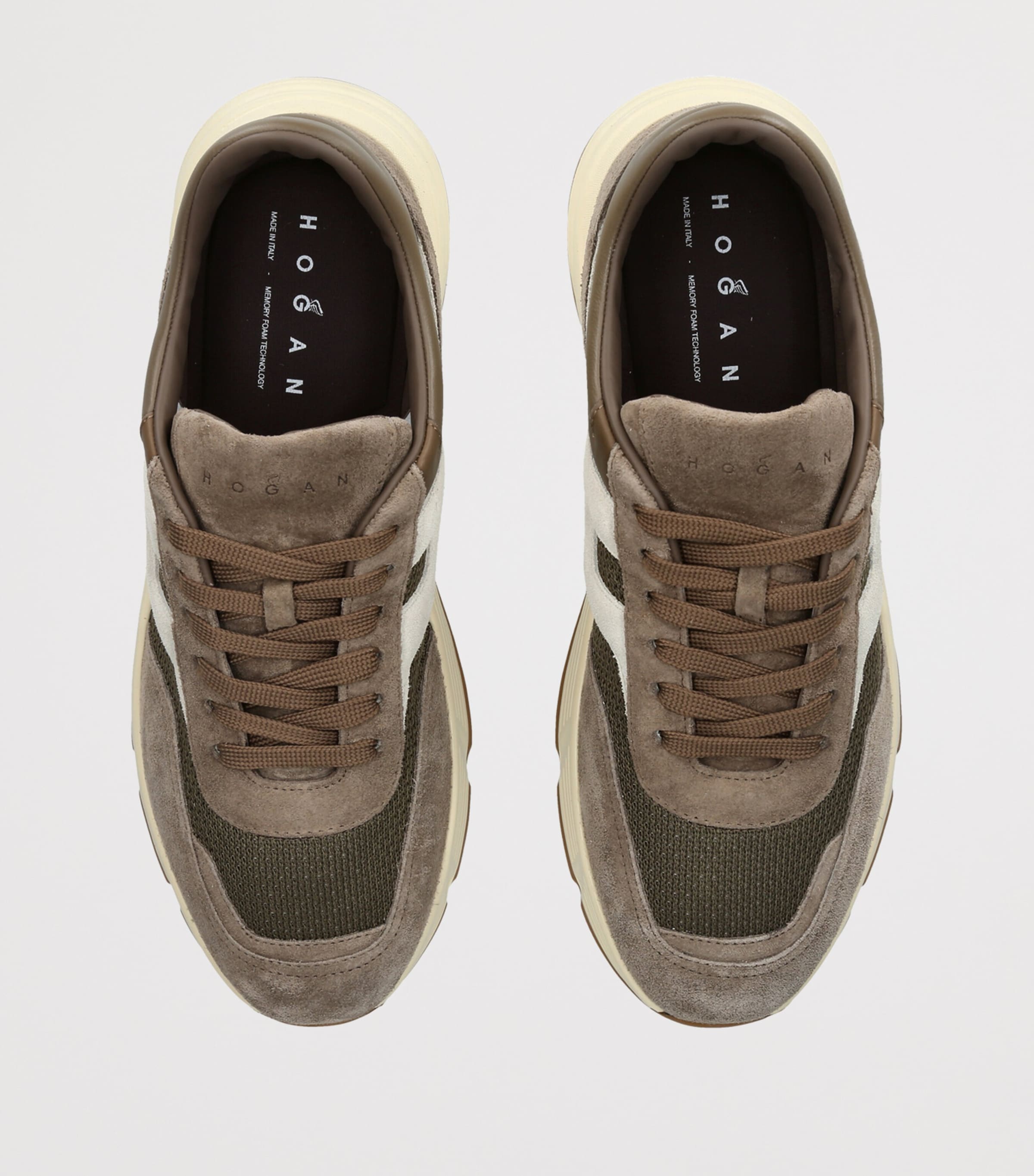 Hogan Suede Hyperlight Sneakers Taupe Comb Image 3