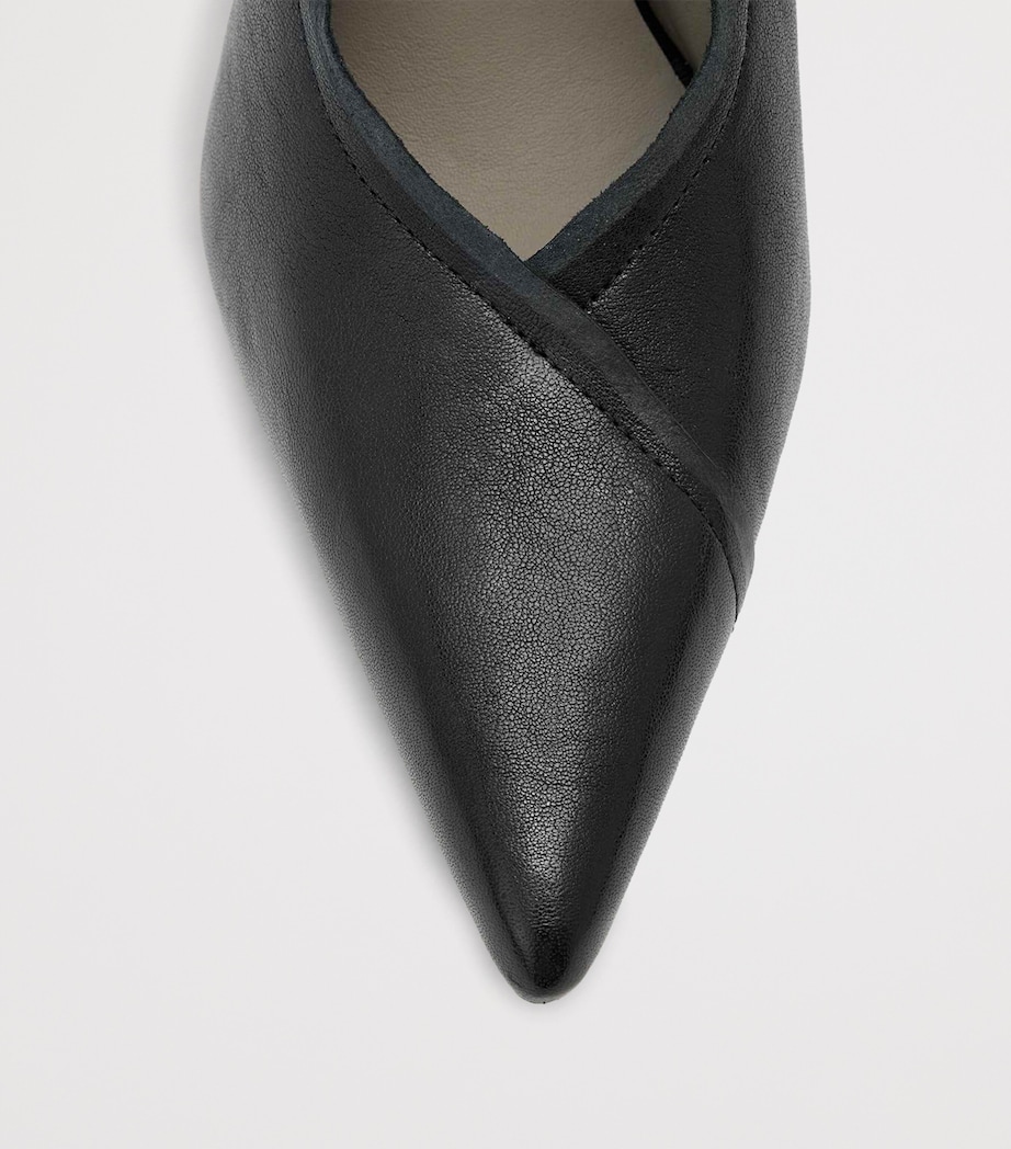 AllSaints Leather Vera Pumps 100 Black Image 3