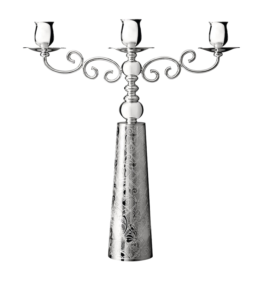 Christofle Jardin d'Eden Three-Light Candelabra Silver Image 1