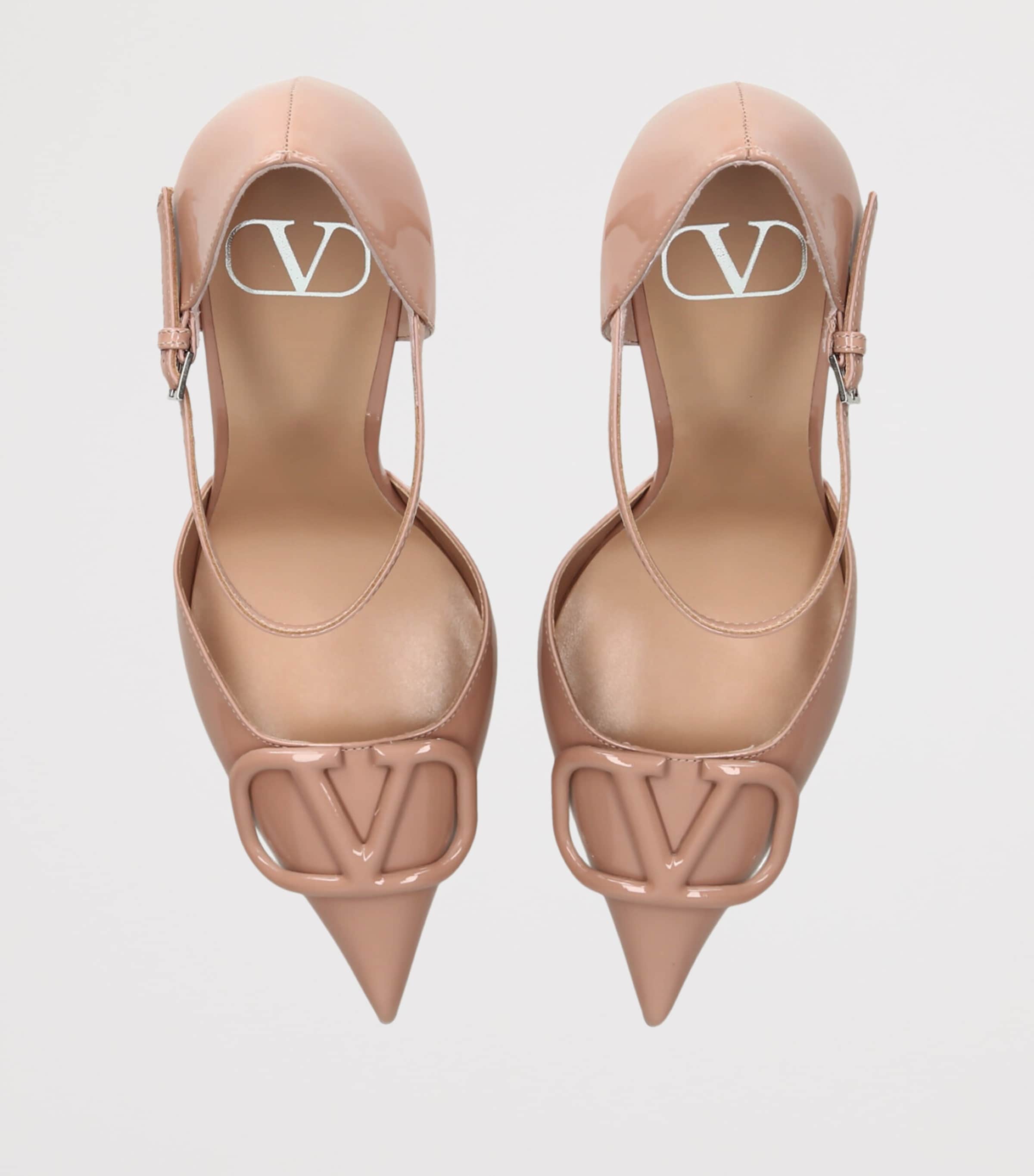 Valentino Garavani Patent Leather VLogo D’Orsay Pumps 100 Pink Image 4