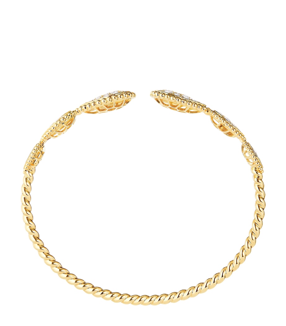 Small Yellow Gold and Diamond Serpent Bohème Bracelet GOLD Image 2