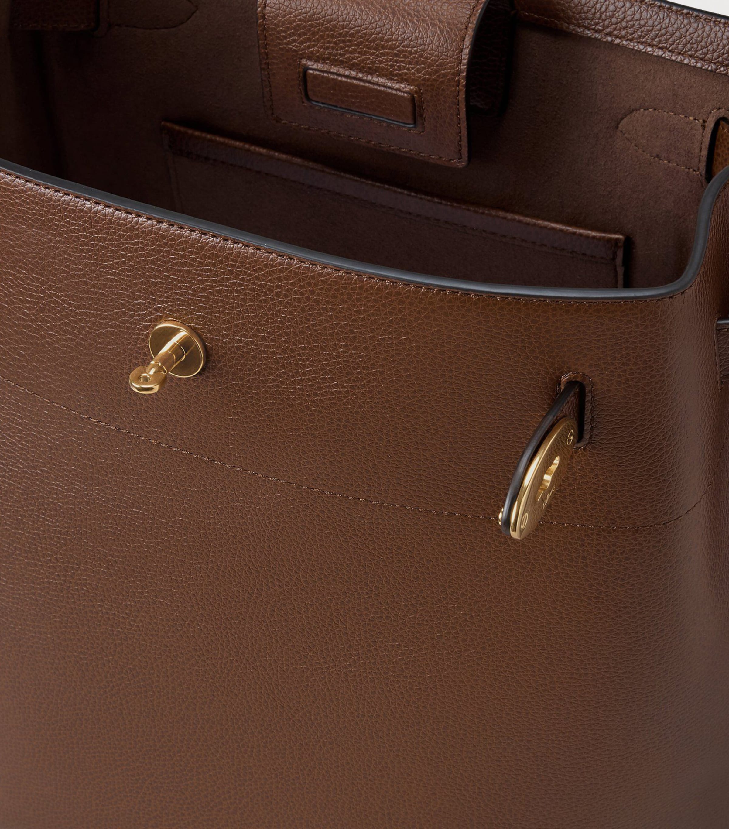 Large Leather Islington Bucket Bag OAK Image 5