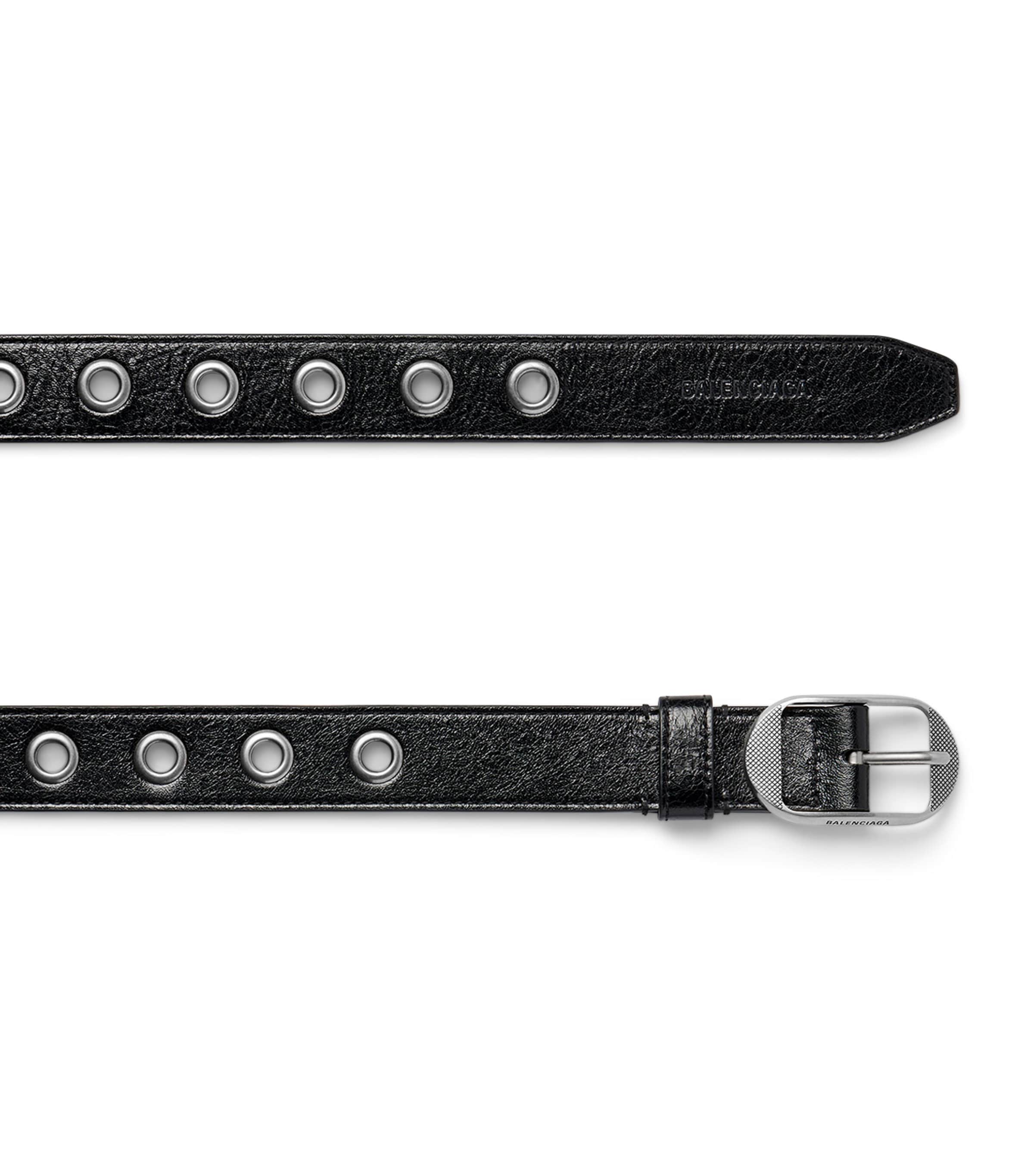 Balenciaga Black Leather Le Cagole Belt | Harrods US