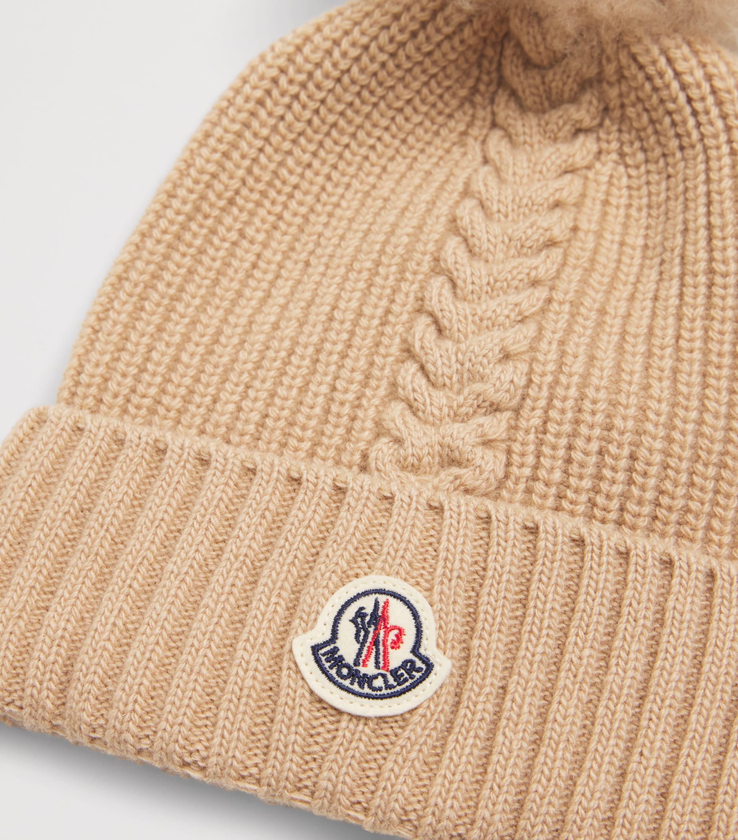 Virgin Wool Pom-Pom Beanie 210 Image 3