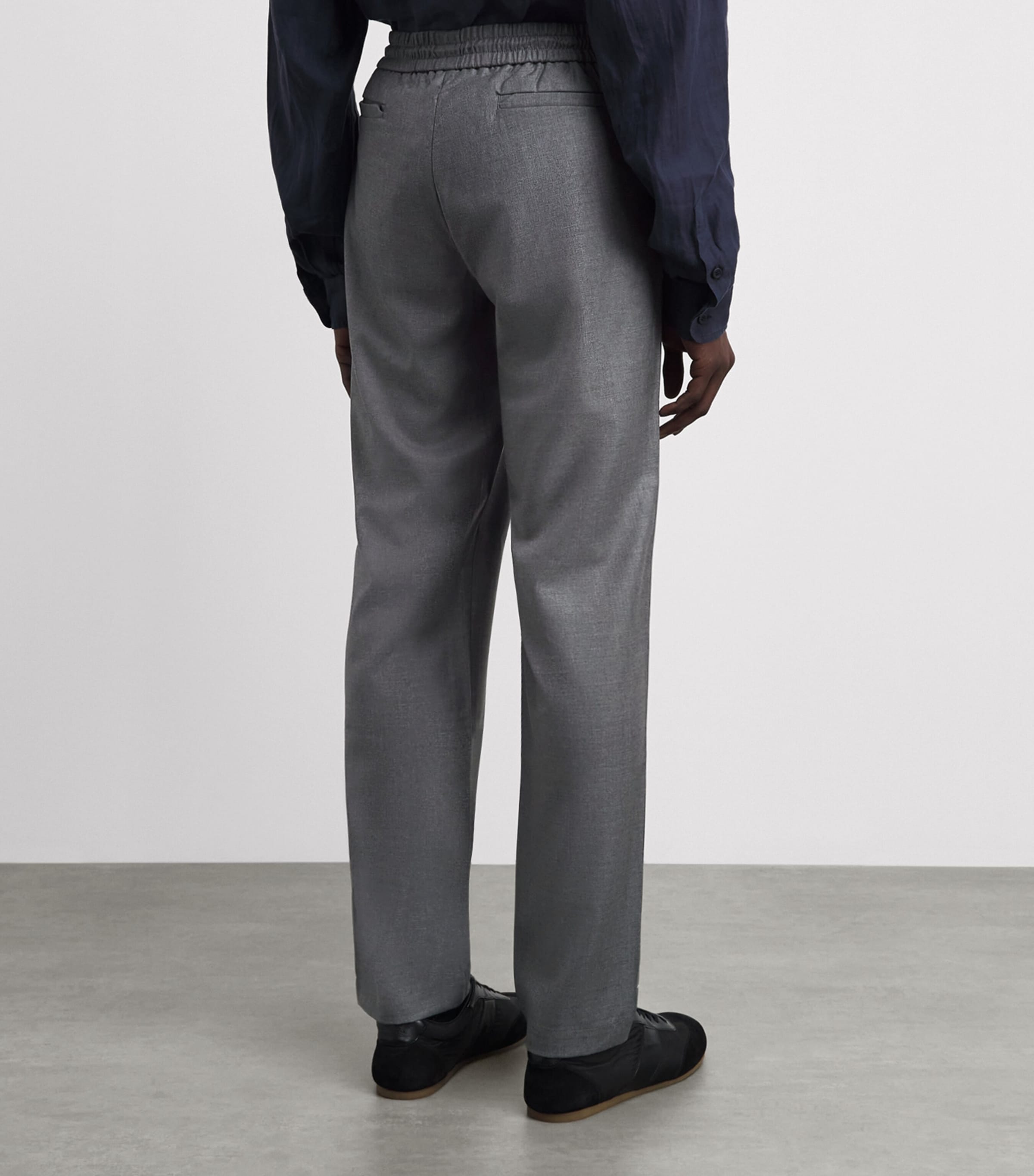 Sease Mens Virgin Wool Summer Mindset Trousers Steel Grey Image 5