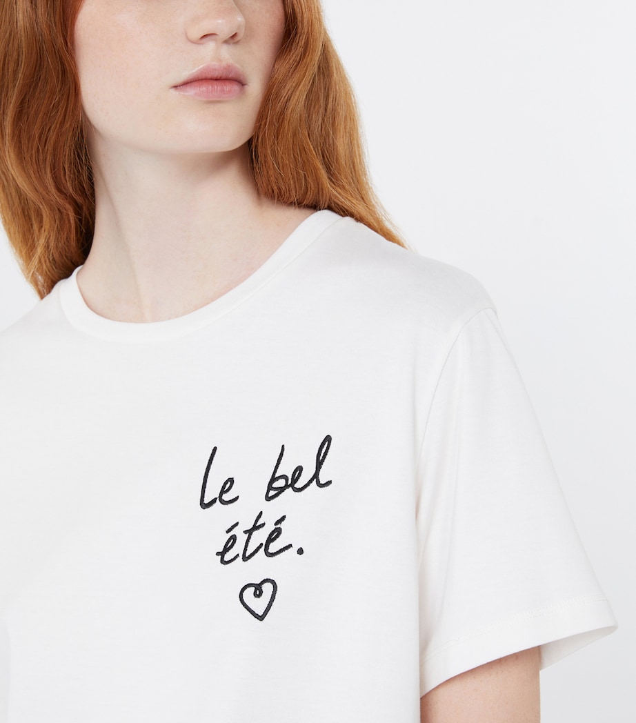 Weekend Max Mara Womens Cotton Le Bel Été T-Shirt White Image 6