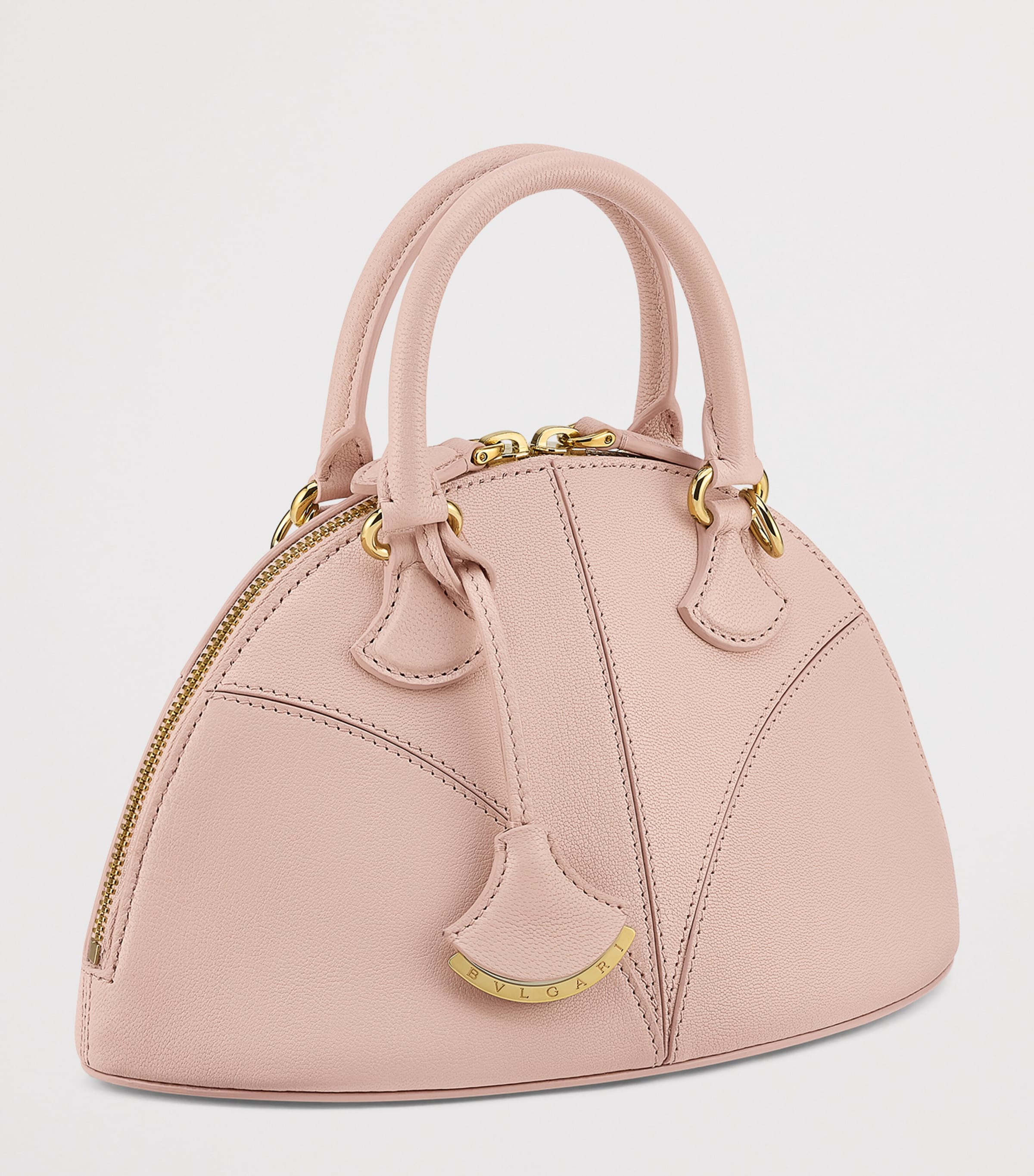 Small Goat Leather Marquise Top-Handle Bag PINK MEDIUM Image 2