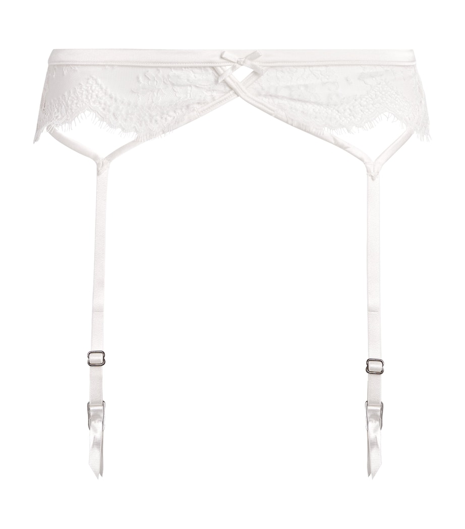 Fleur Du Mal Womens Lace Frankie Suspender Belt Ivory Image 1