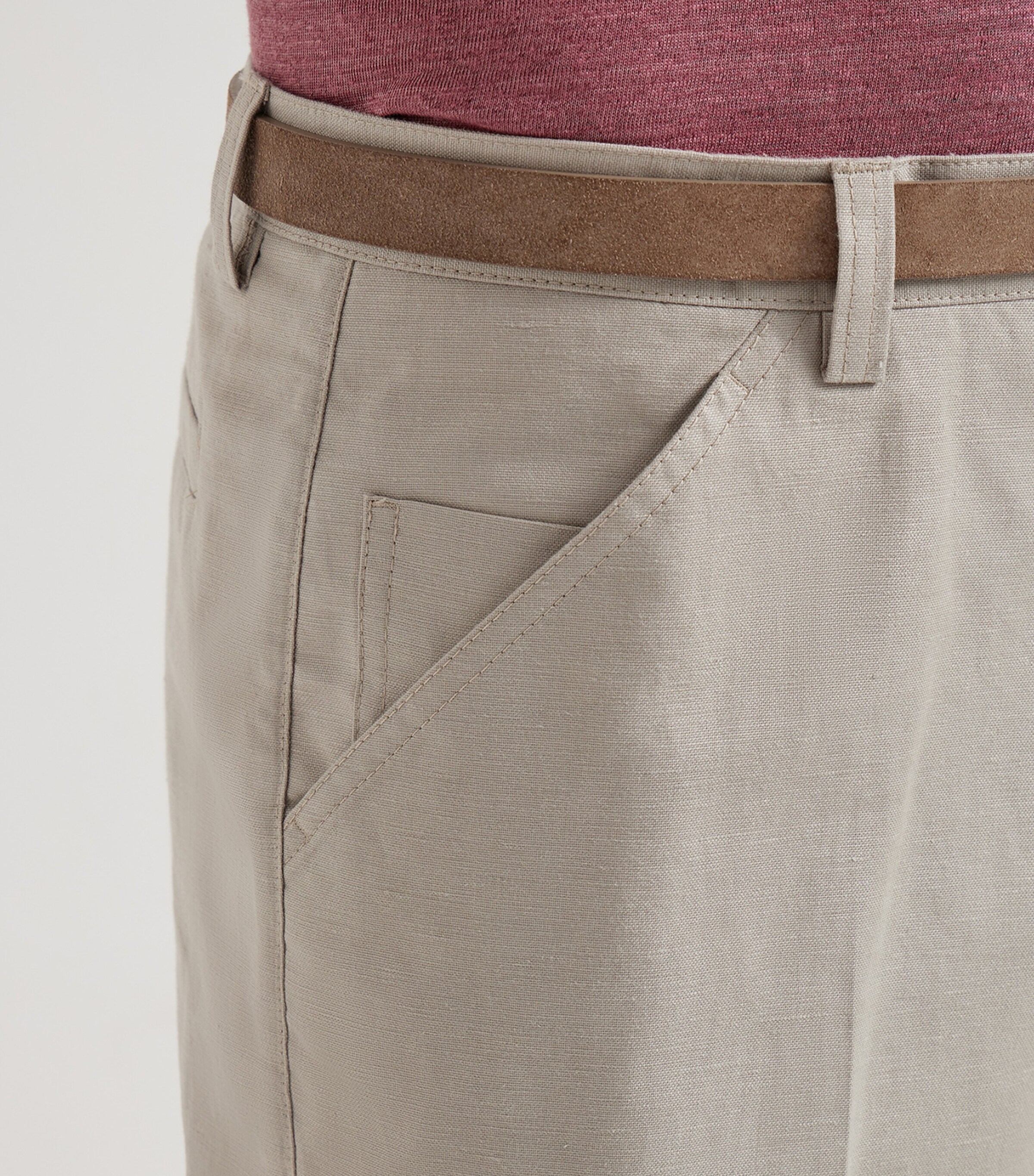 Brunello Cucinelli Mens Cotton-Linen Panama Trousers Image 6