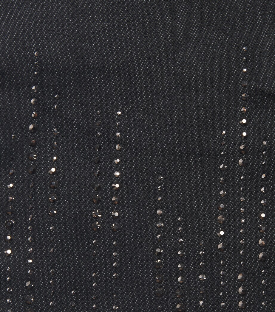 Monnalisa Embellished Stretch-Denim Skirt (4-12 Years) Grigio Medio Image 3