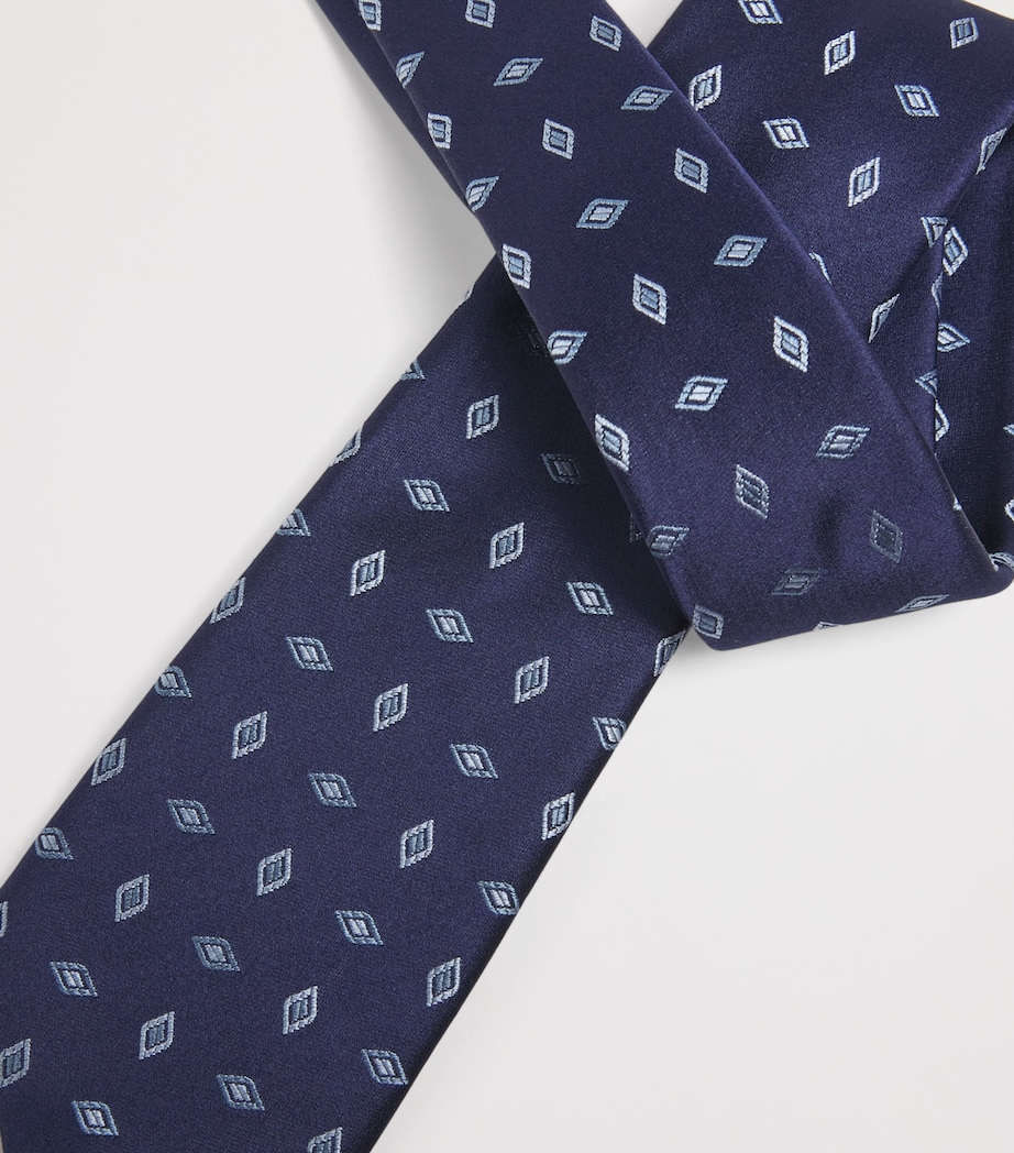 Silk Geometric Jacquard Tie FB160 Image 3