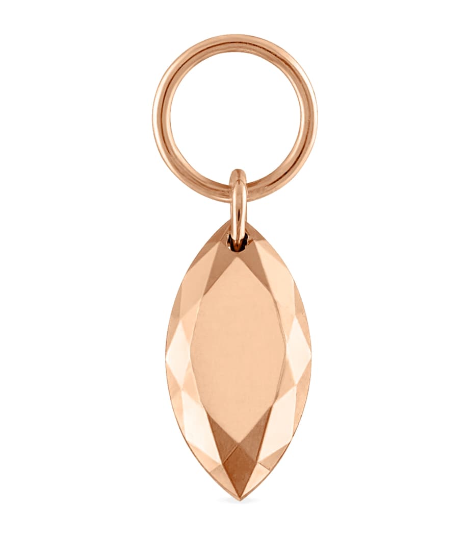 Faceted Gold Marquise Charm (6.5mm) ROSE GOLD Image 1
