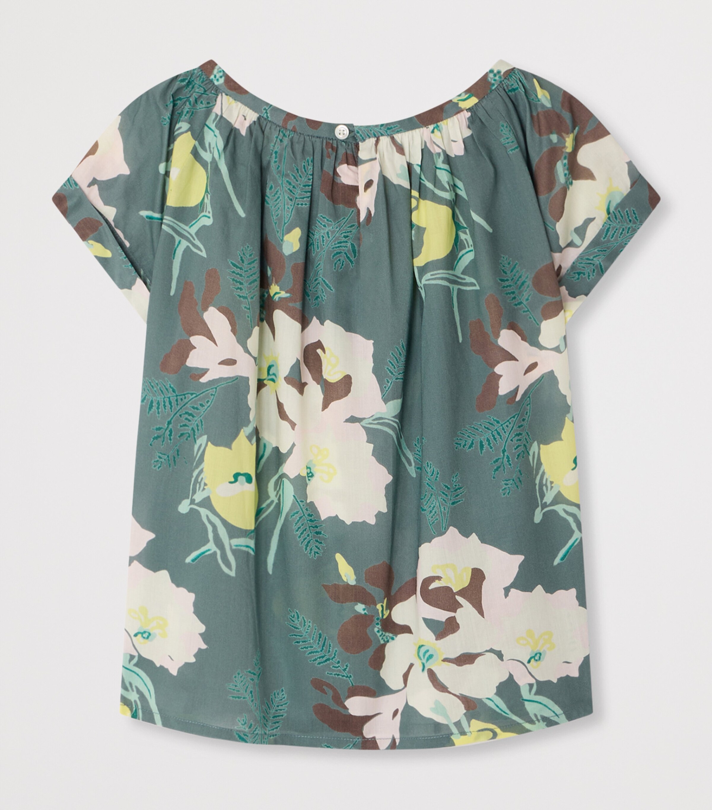 Bonpoint Cotton Augustin Blouse (10-14 Years) Vert Ardoise Image 2