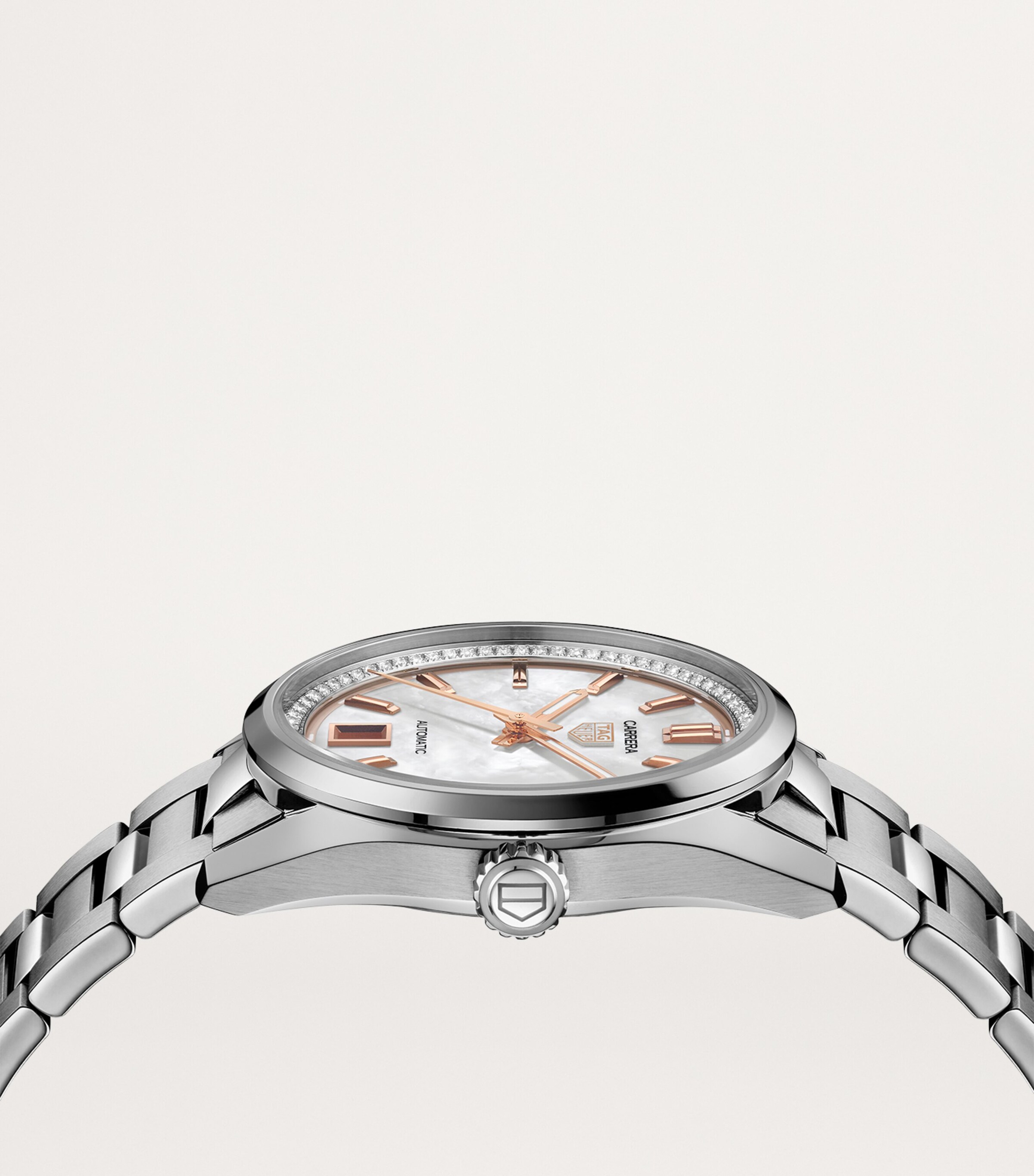 TAG Heuer Stainless Seel and Diamond Carrera Date Watch 36mm White Image 3
