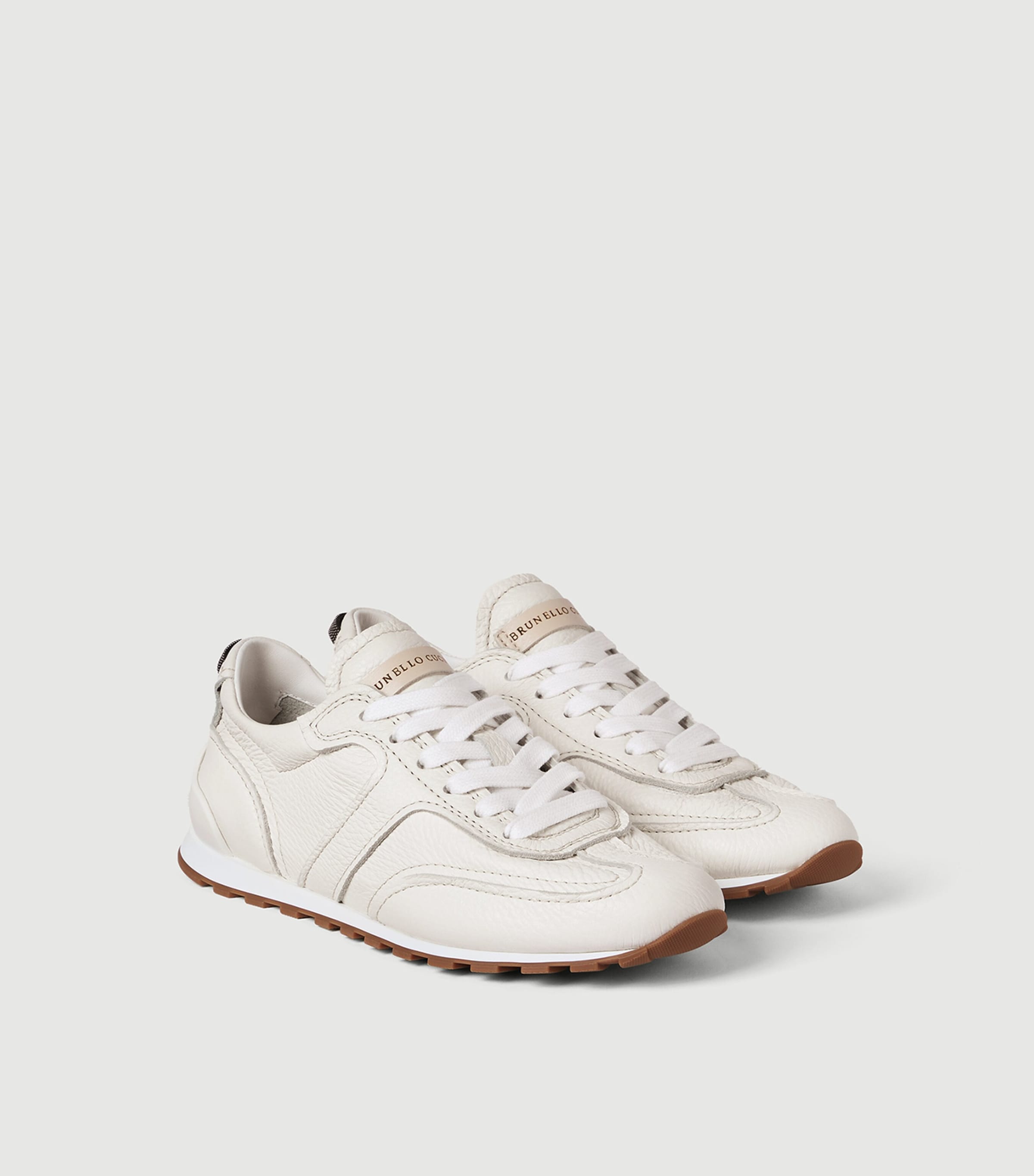 Brunello Cucinelli Leather Sneakers Butter Image 3